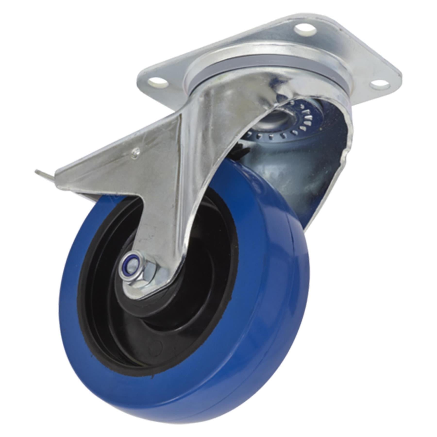 Sealey Castor Wheel Swivel Plate with Total Lock 160mm