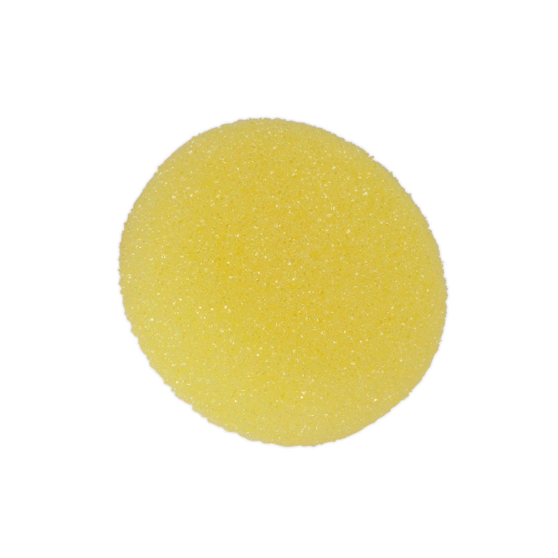 Sealey Buffing & Polishing Foam Head Hook-and-Loop Ø80 x 25mm Yellow/Coarse