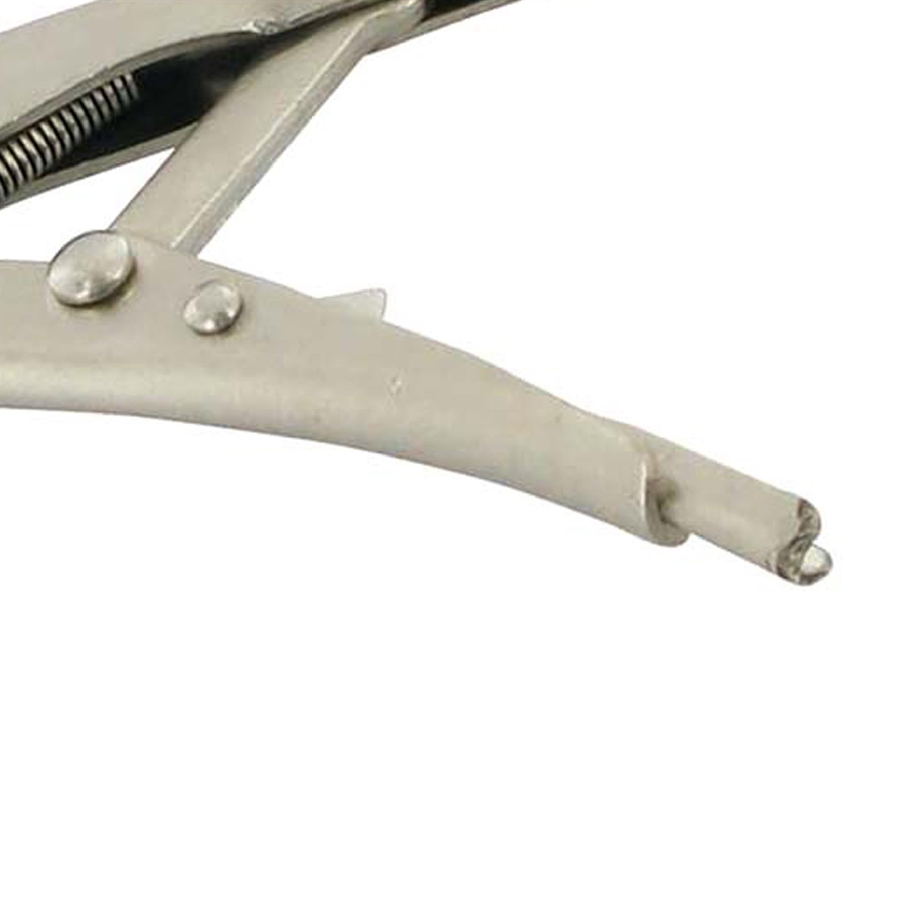 Self Locking Long Nose Pliers - 125mm Nickel-Plated Steel Adjustable Jaw Opening