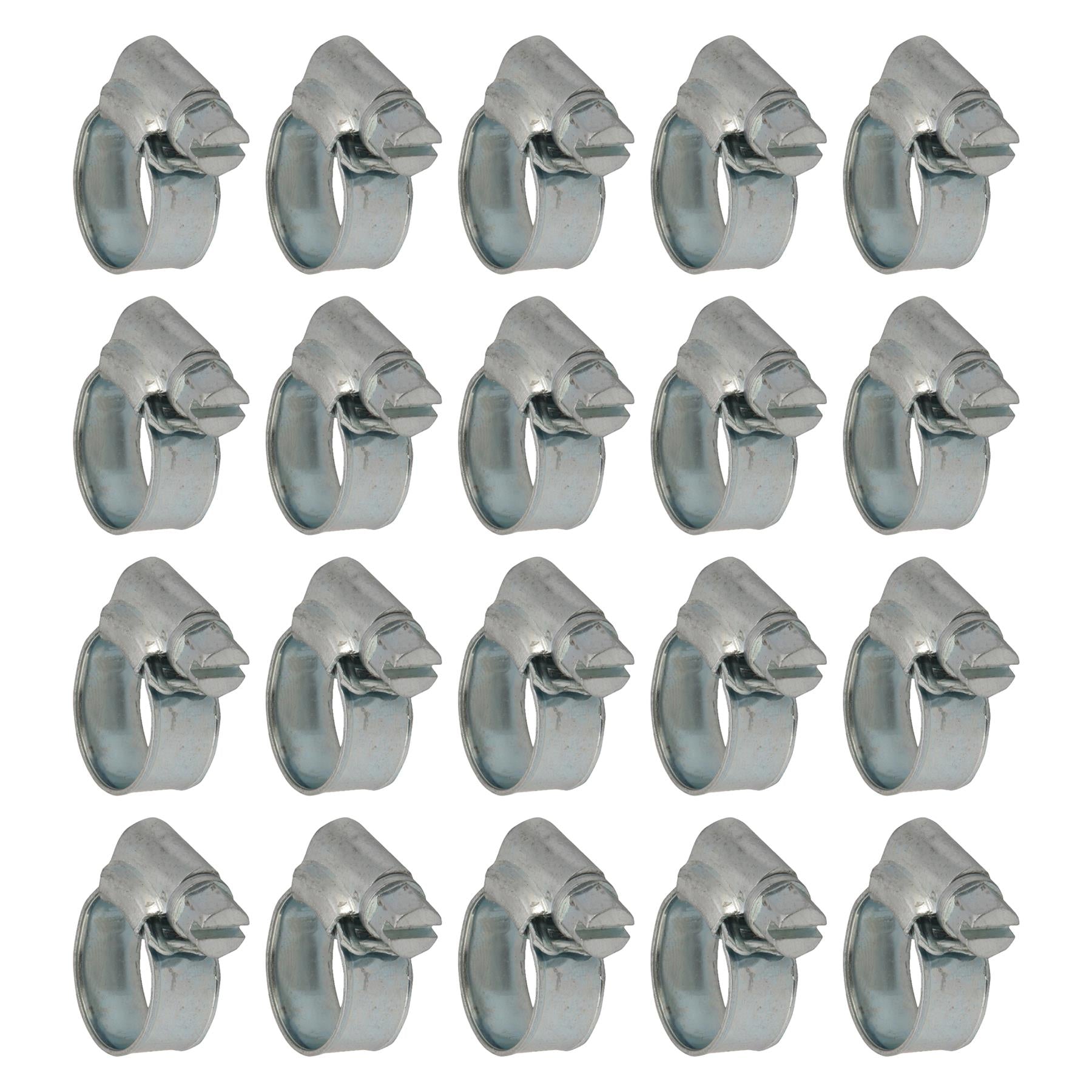 20 x Hose Clips Genuine Worm Drive Fuel Hose Clamps Clips 10 - 16mm