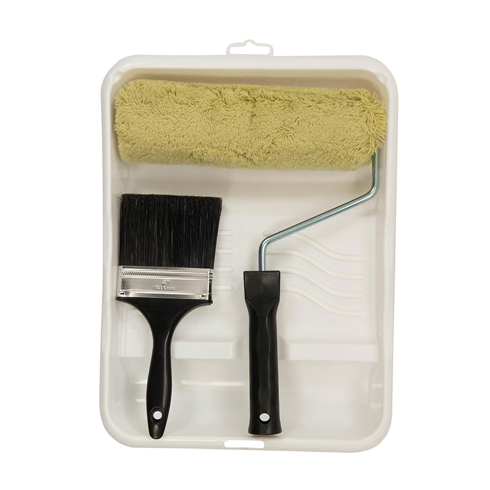 Masonry Roller Set 3Pc Extra Long Pile Acrylic Roller With Woven Fabric