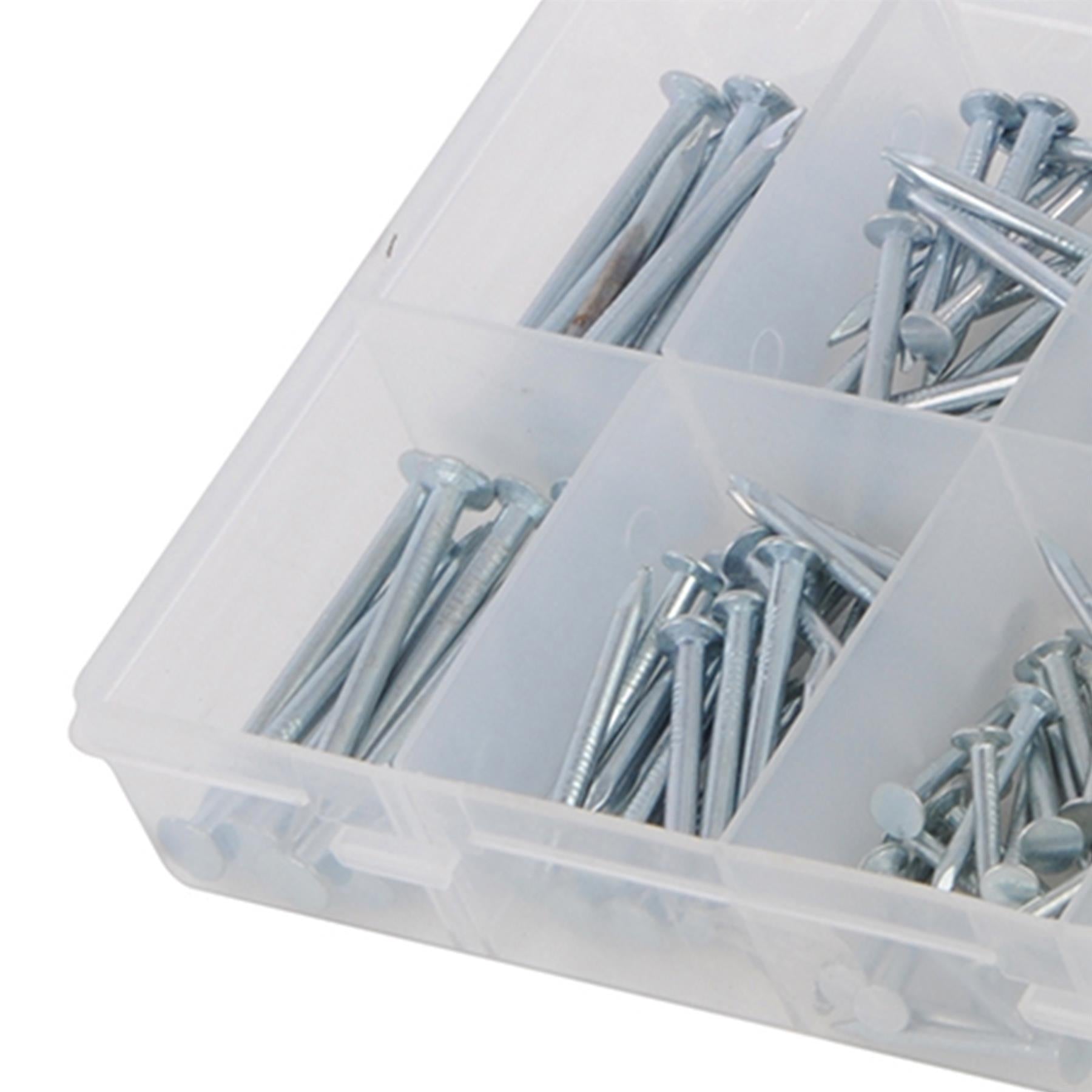 200Pce Masonry Nails Pack Diy Tools Zinc-Plated Hardened Steel Round Shank