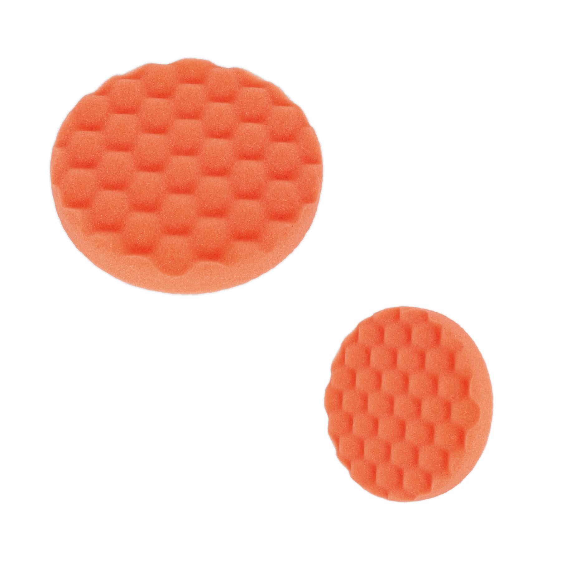Sealey Buffing & Polishing Foam Head Hook/Loop 150x25mm Orange/Firm