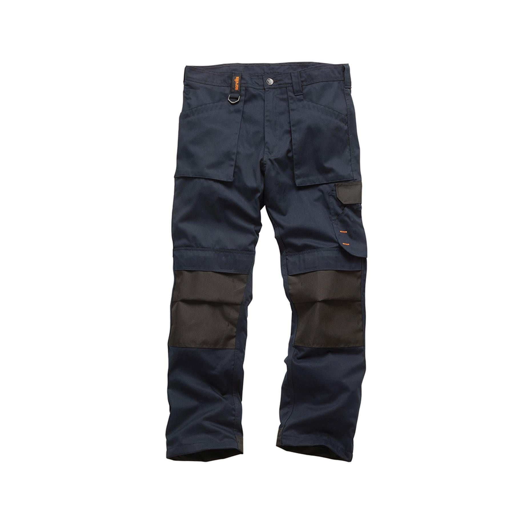 Scruffs Worker Trousers | Trade Hard Wearing Work Trousers NAVY (28S)