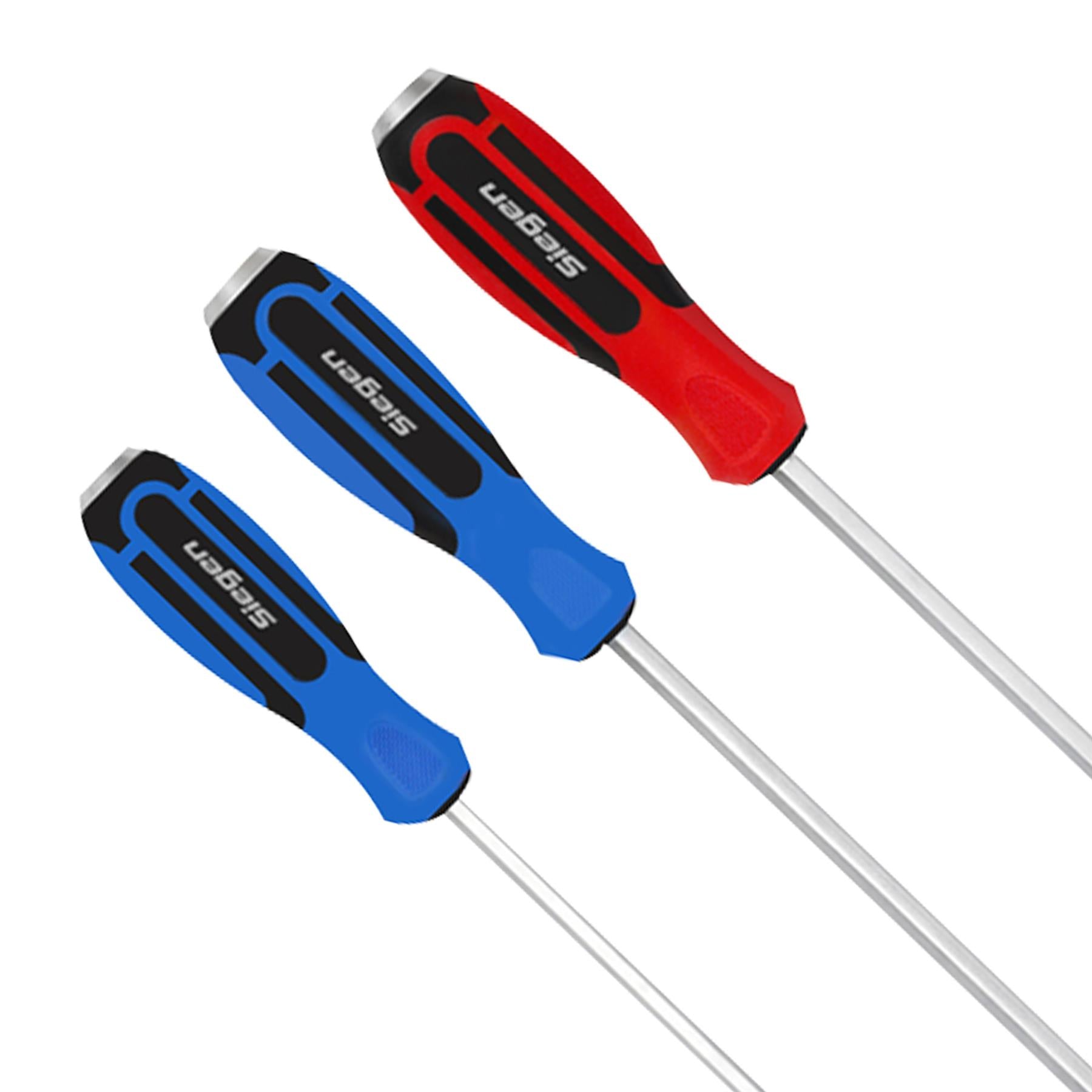 Sealey Extra-Long Hammer-Thru Screwdriver Set 3pc