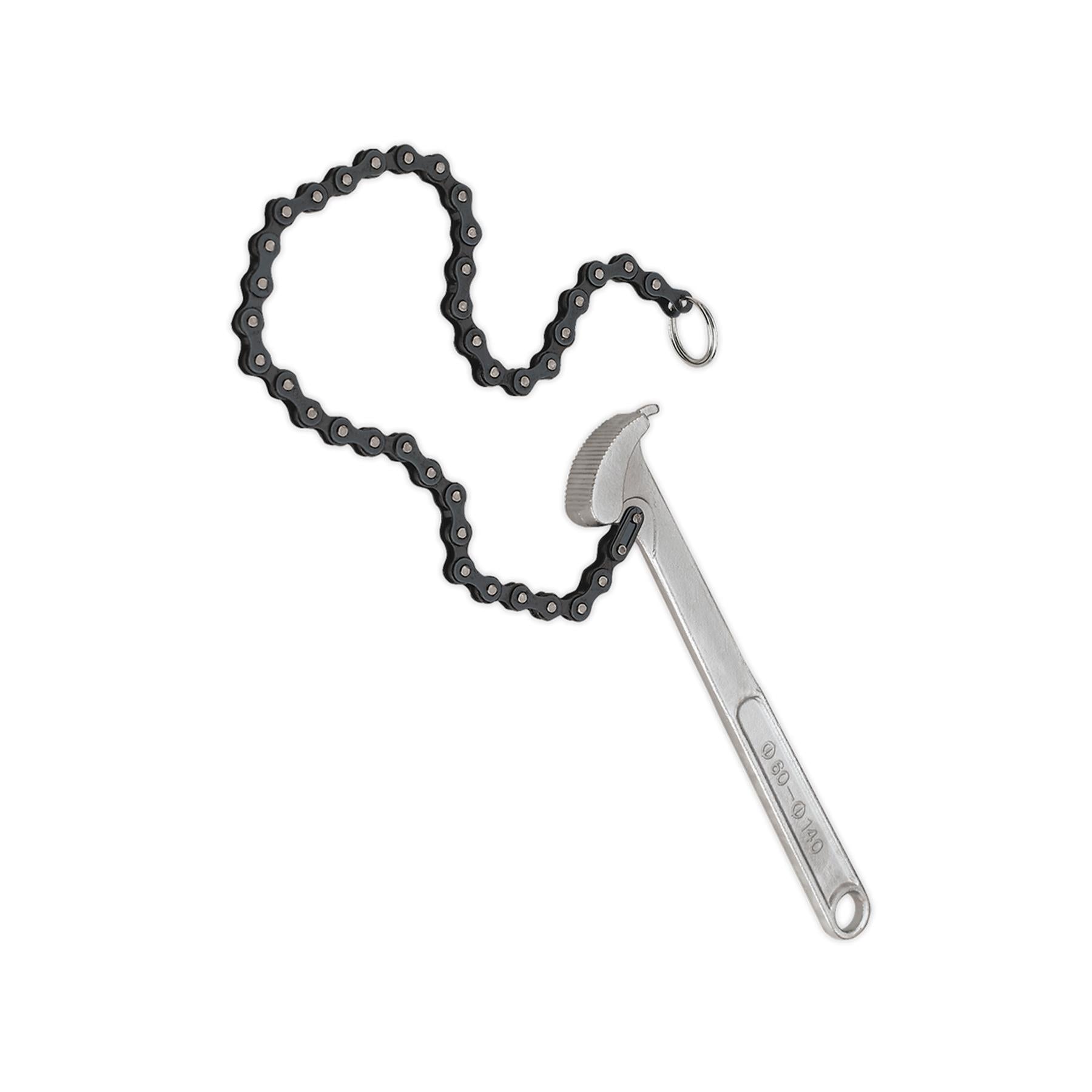 Sealey Oil Filter Chain Wrench Ø60-140mm Capacity