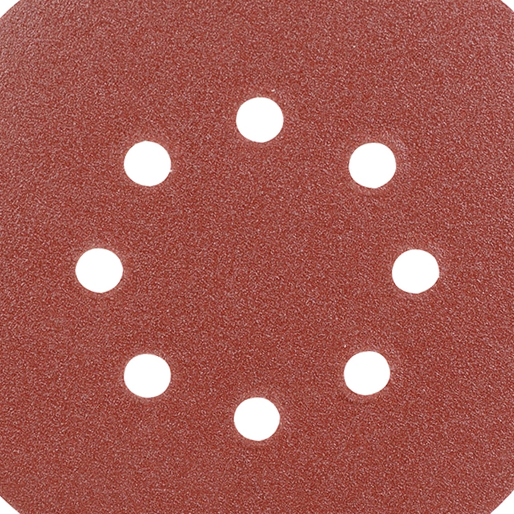 Punched Sanding Discs 125mm 10Pk Grit 120 Hook & Loop Aluminium Oxide New