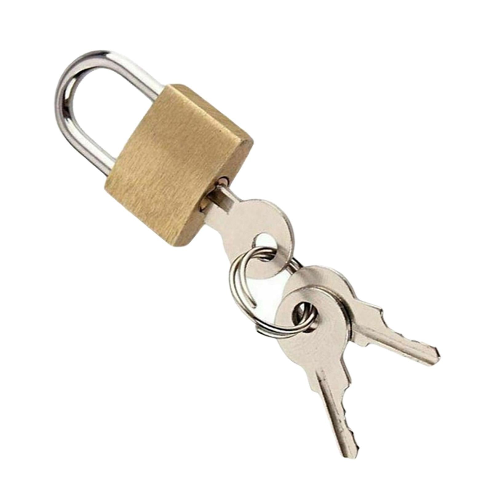 Security 20mm Brass Padlock Luggage Lock Travel Suitcase 6 Pcs