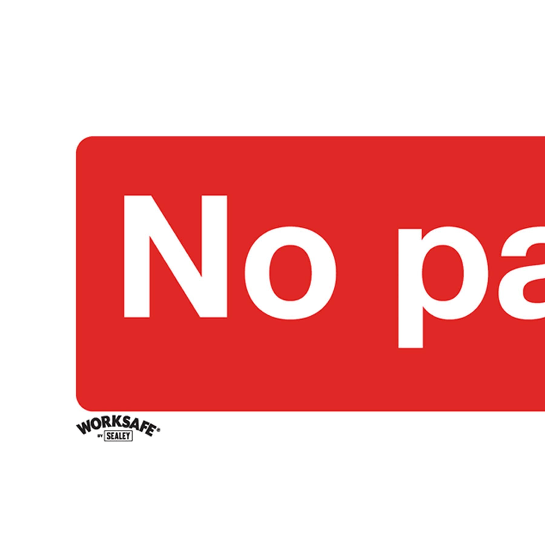 Sealey Safety Sign - No Parking - Rigid Plastic - Pack of 10