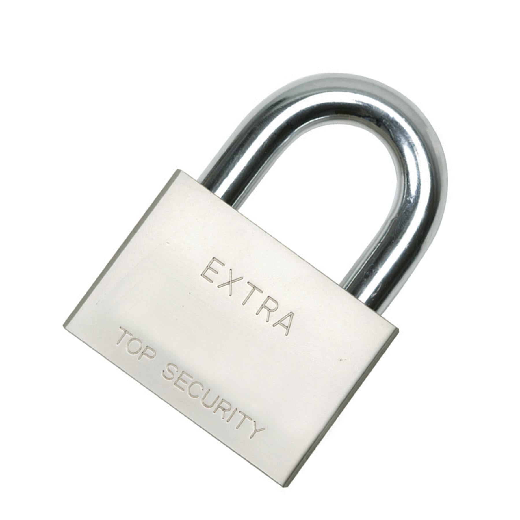Heavy Duty Steel Padlock - 40mm Strong Home Office Travel Safety Security 3 Keys