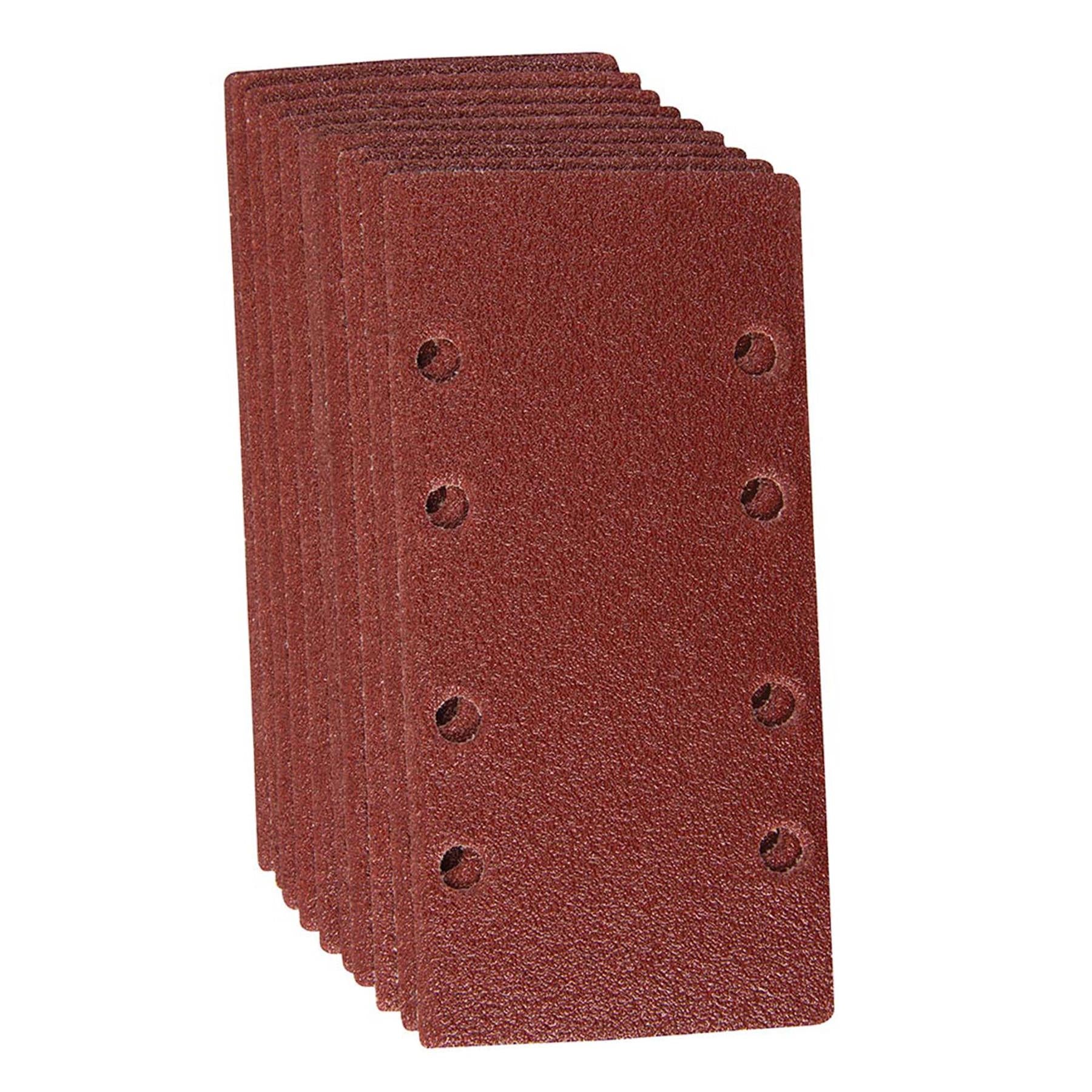 20 x 1/3 Punched Sanding Sheets, 93 x 190mm Sandpaper Pads Sander Hook and Loop 80 Grit