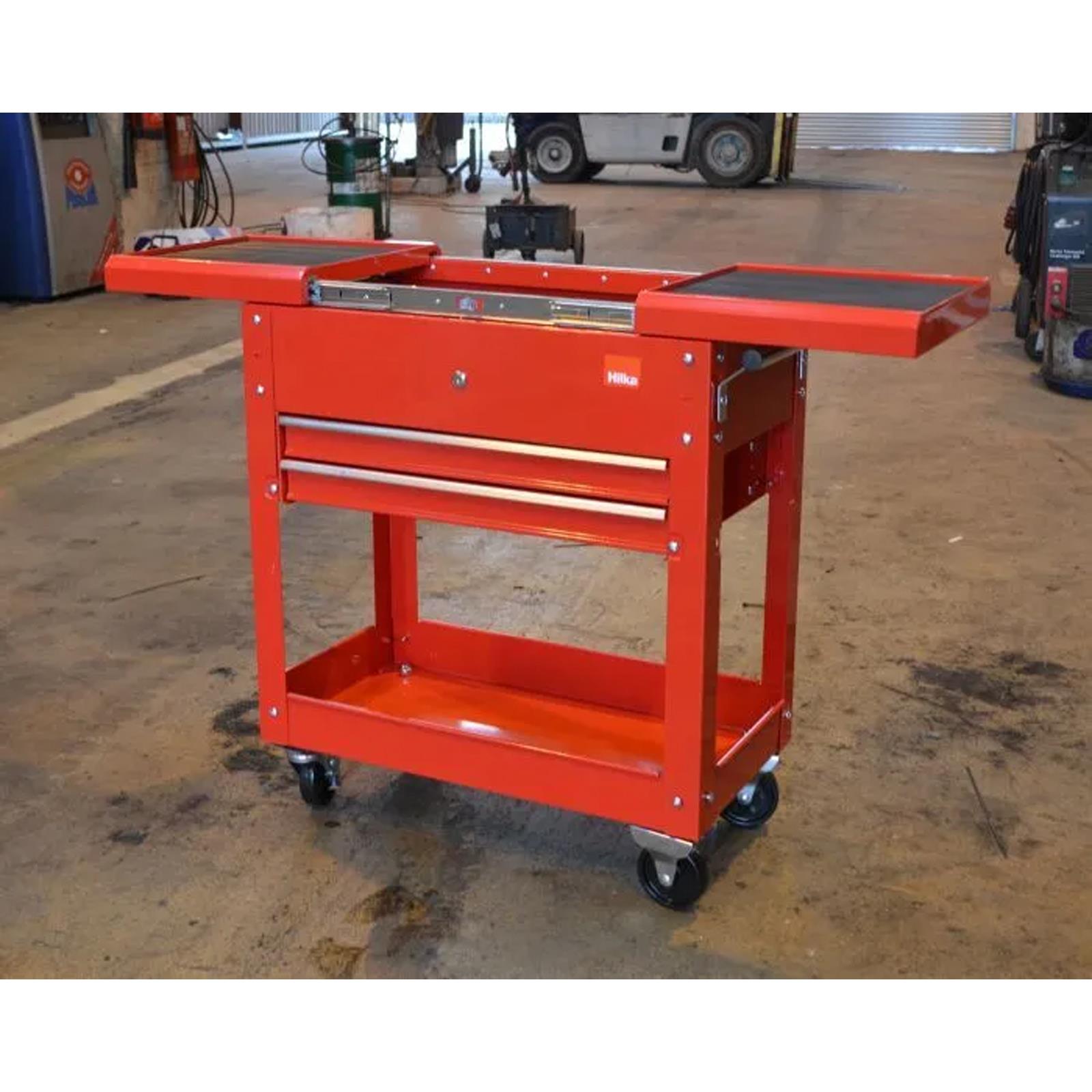 Garage Workshop Tools Parts Trolley 4 Wheels Drawers Lockable Tray