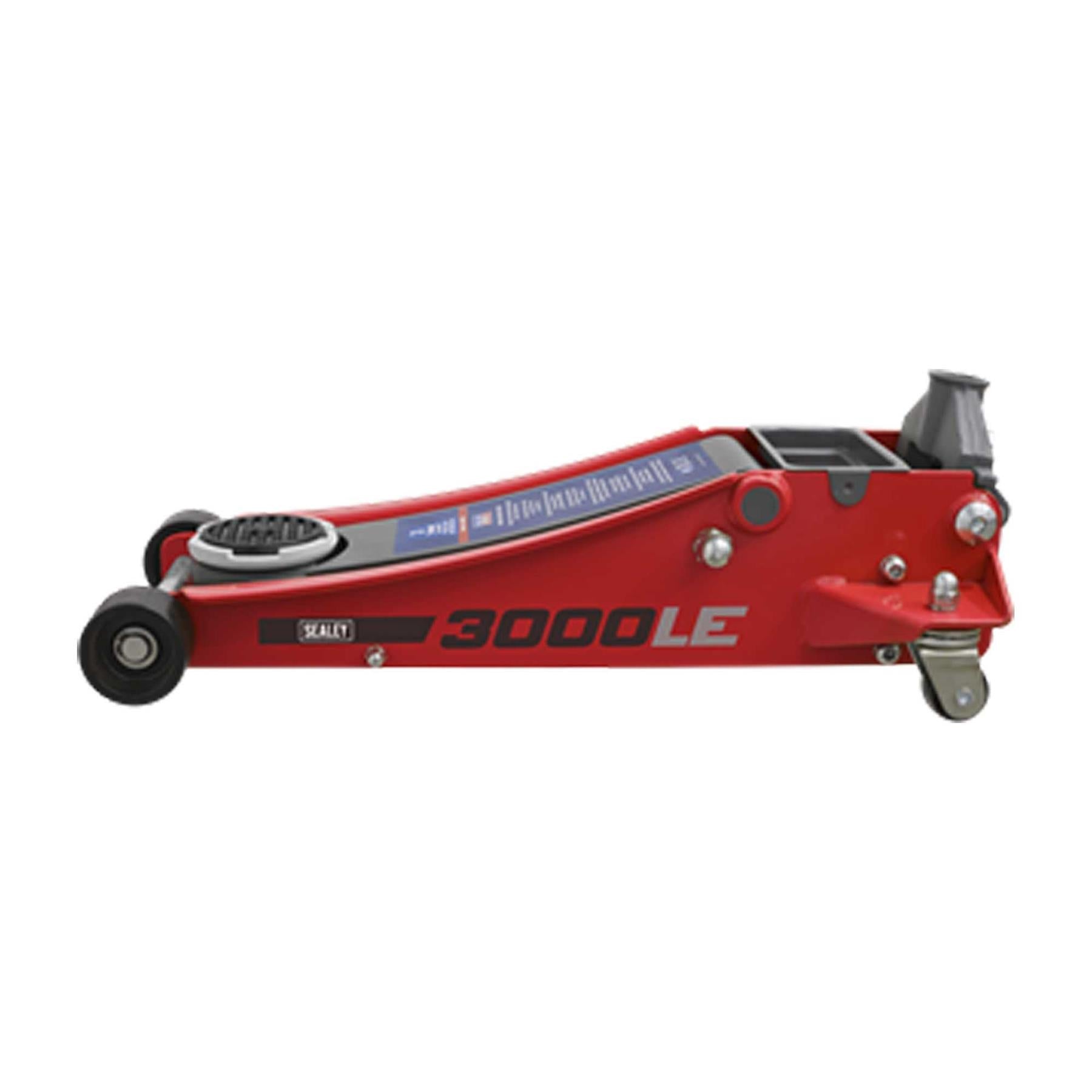 Sealey Trolley Jack 3tonne Low Profile Rocket Lift Red