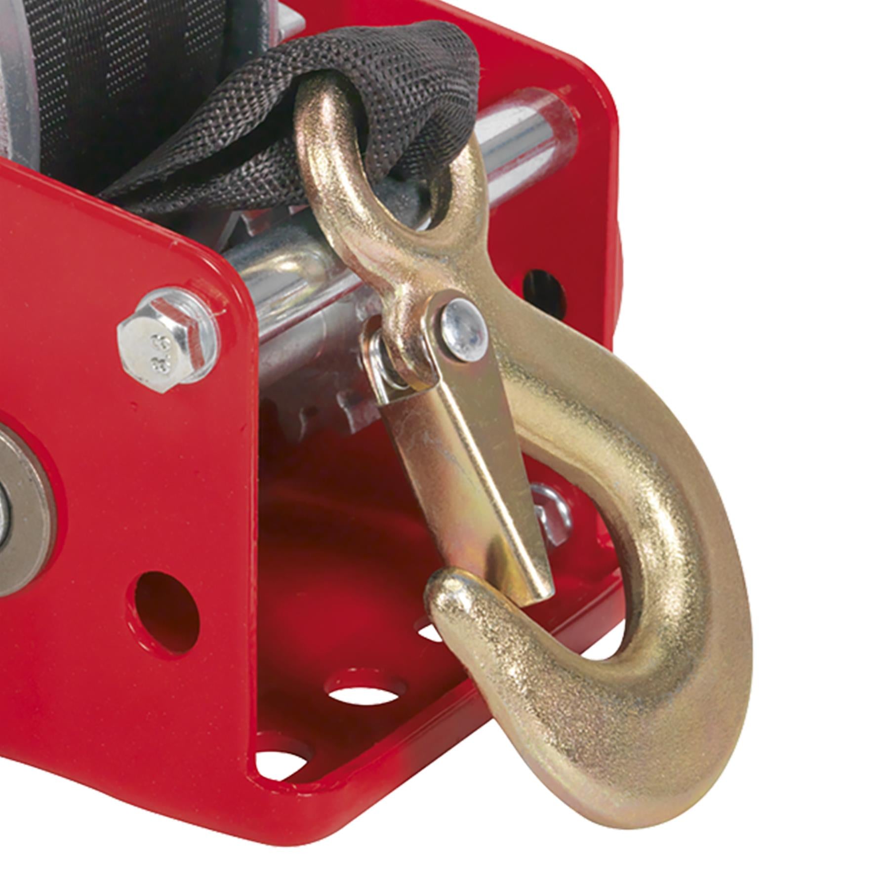 Sealey Geared Hand Winch with Brake & Webbing 540kg Capacity