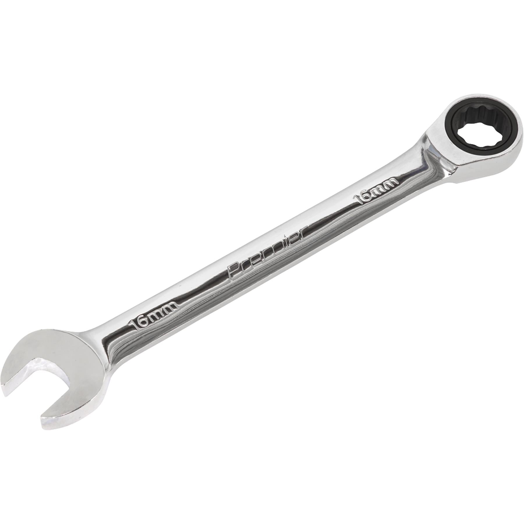 Sealey Ratchet Combination Spanner 16mm Chrome Vanadium Steel