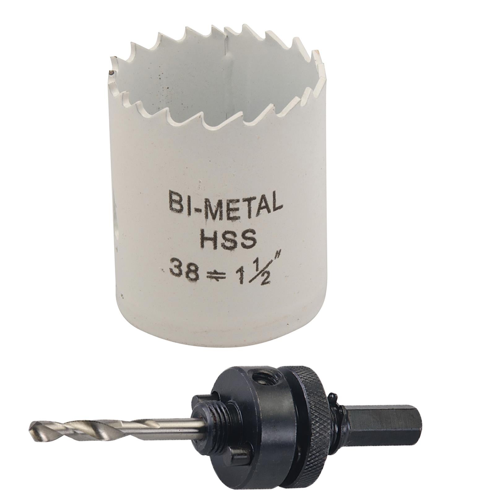 Arbor Included HoleSaw Sets HSS Bi Metal Hole saws Metal Wood Plastic 38mm
