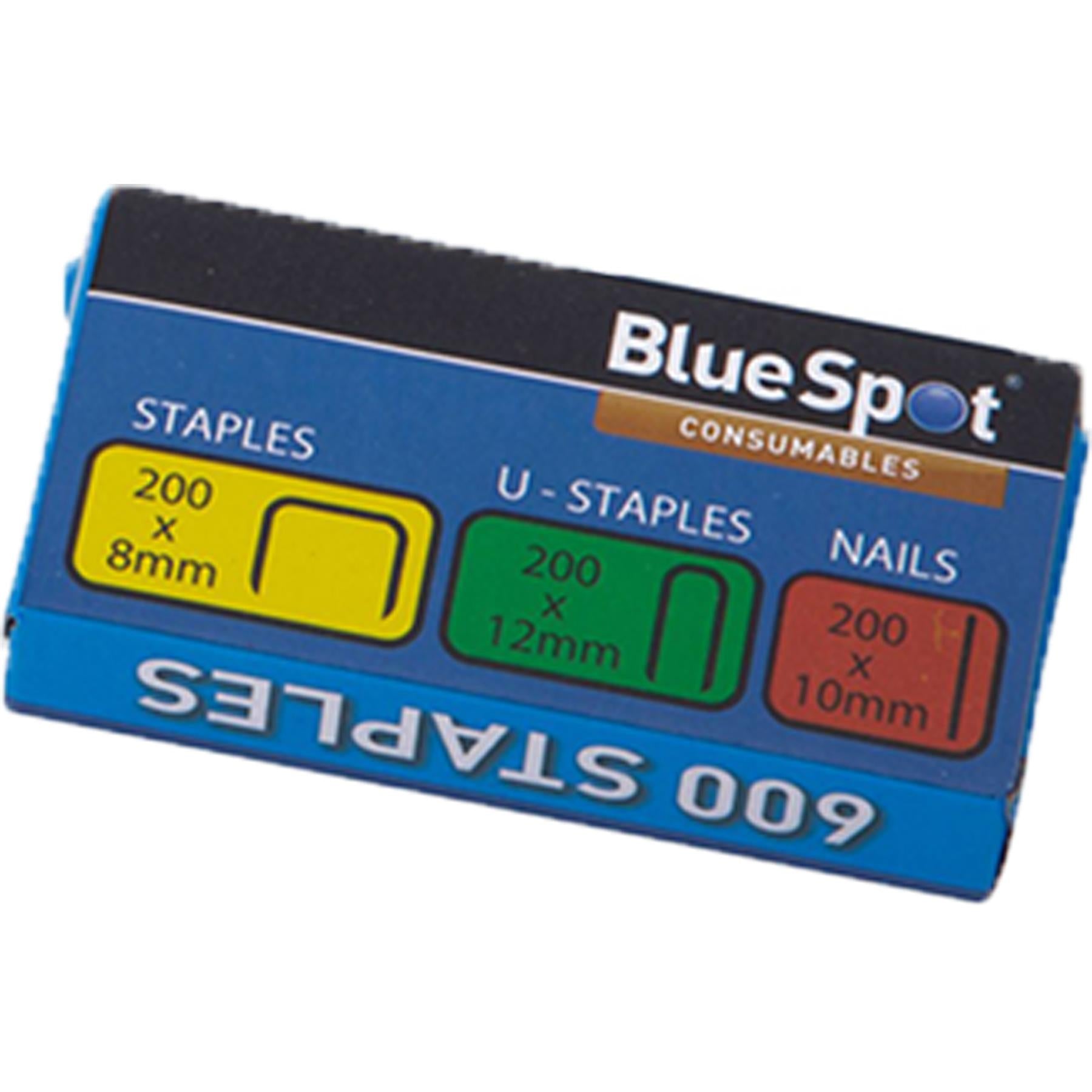 BlueSpot Heavy Duty Staple Gun 3 Way Stapler Hand Tool Upholster 600 Staples