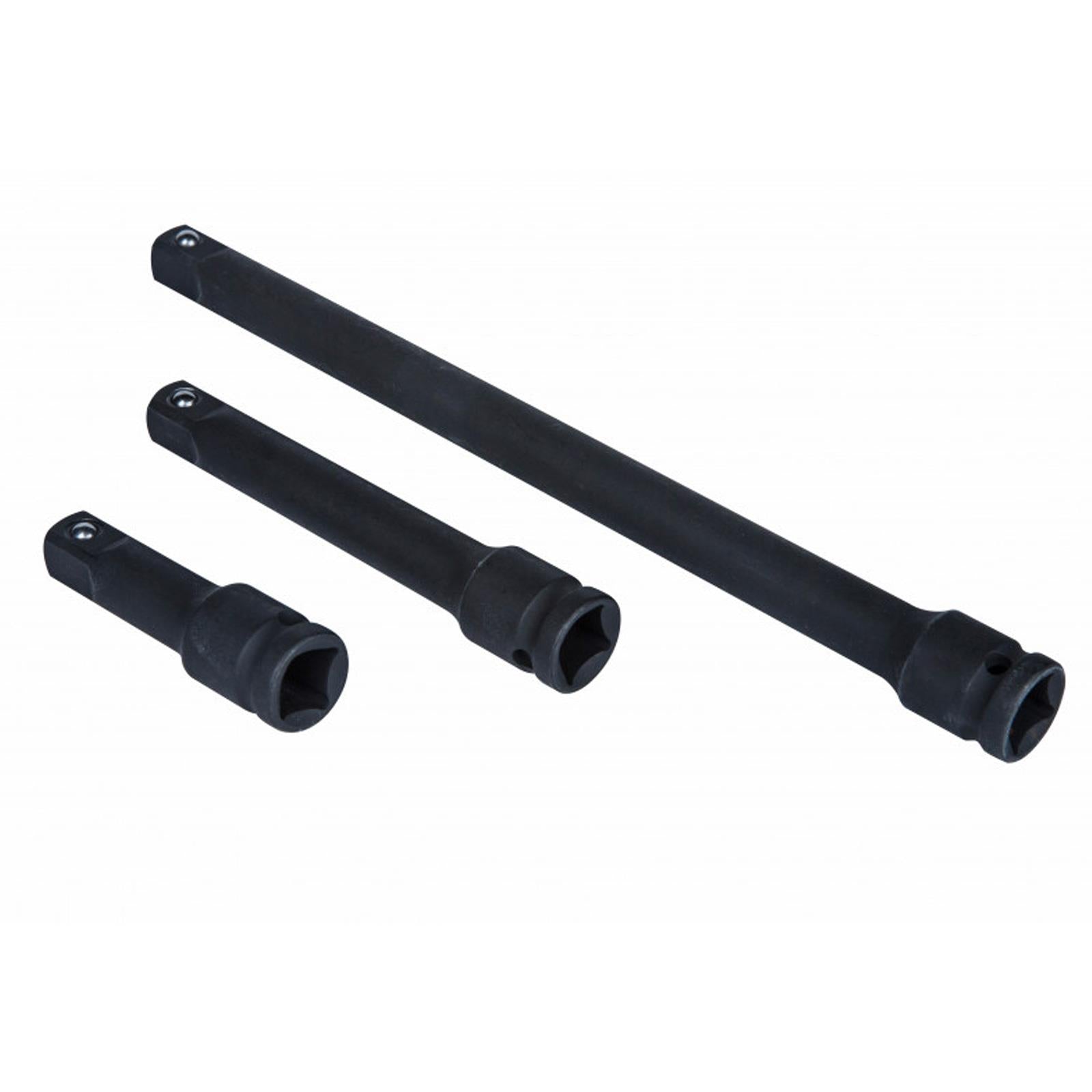 BlueSpot 3Pce 1/2" Impact Socket Extension Bar Set 75, 125, 250mm