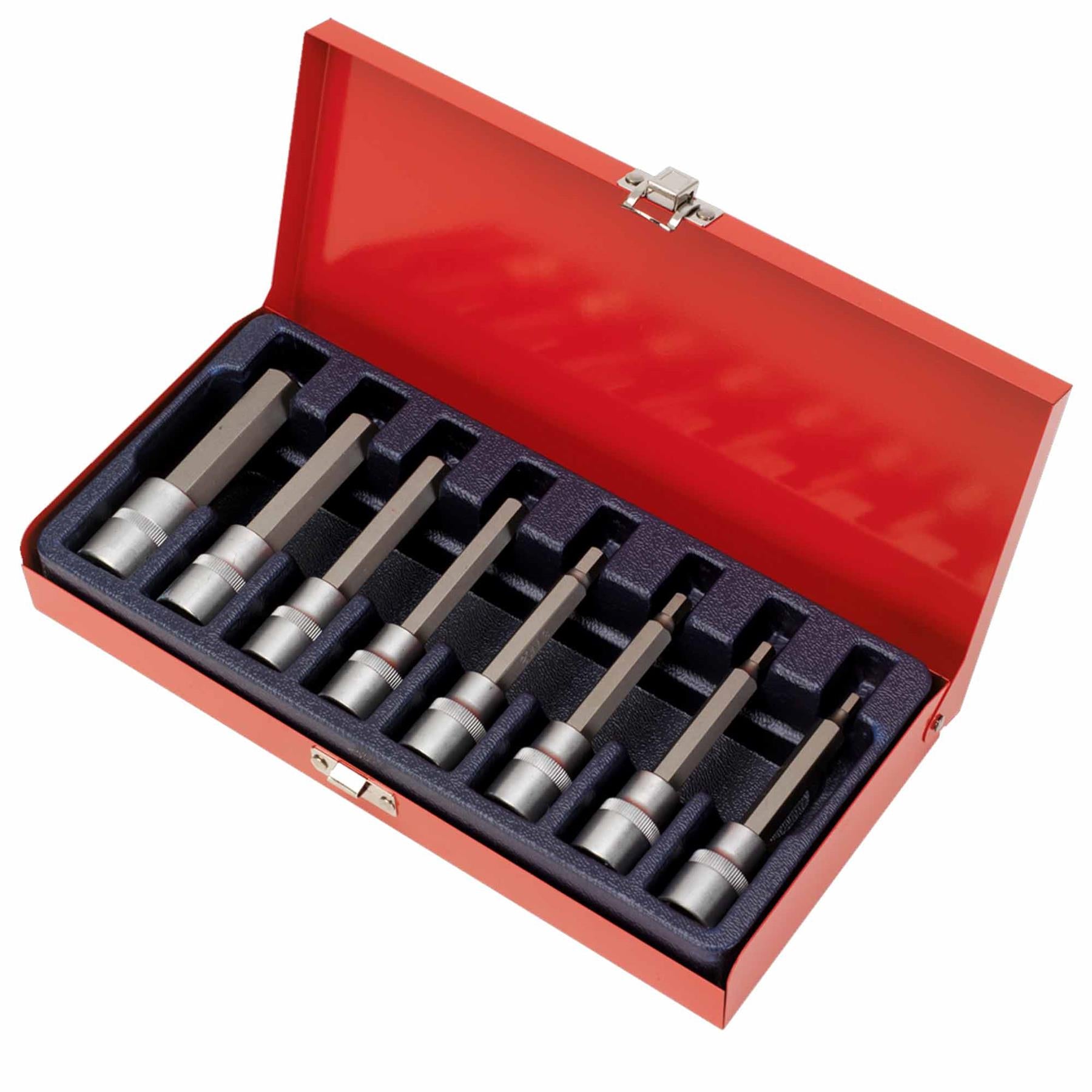 Sealey Hex Socket Bit Set 8pc 1/2"Sq Drive Metric