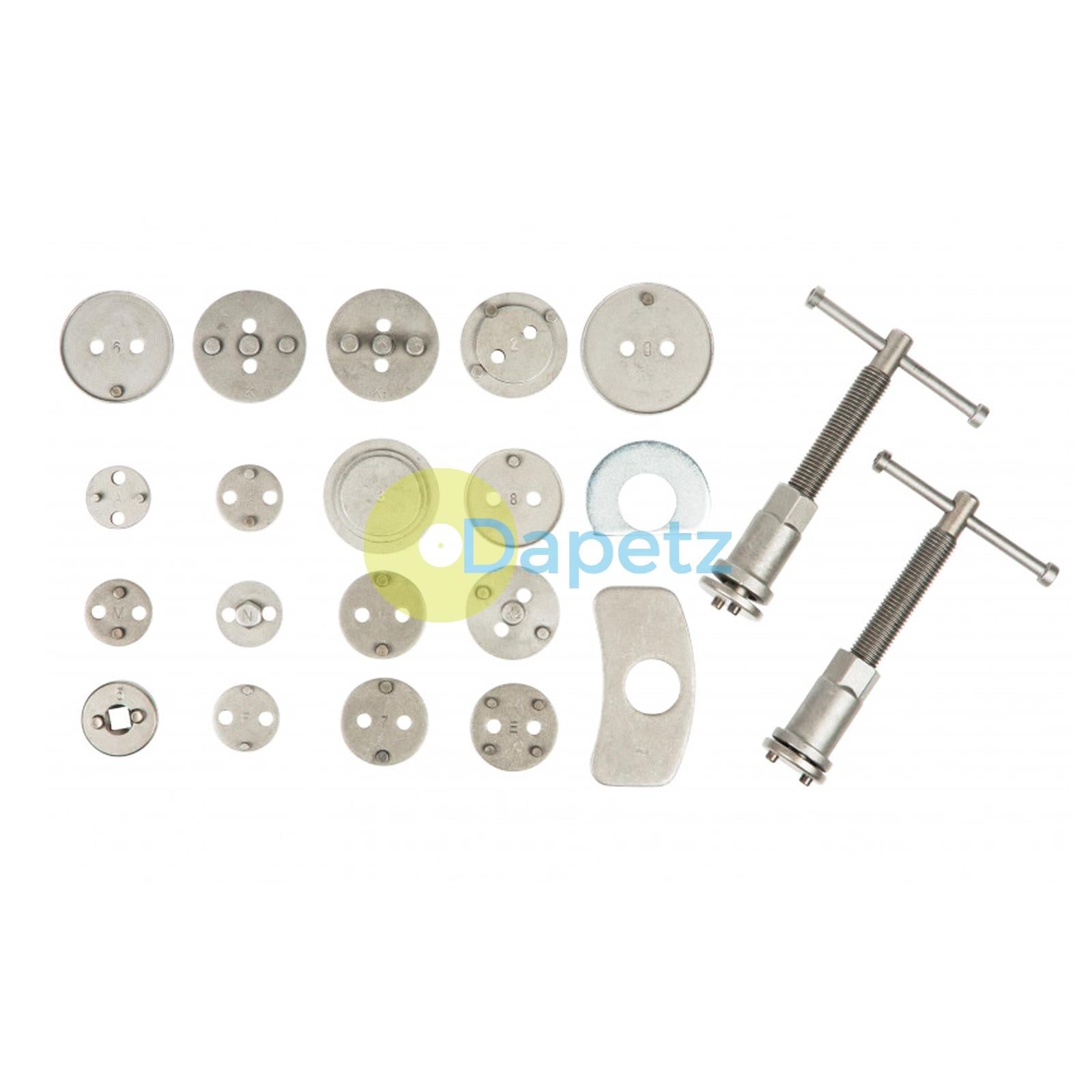 BlueSpot 21Pce Universal Brake Caliper Piston Rewind Repair Kit Wind Back Tool Set
