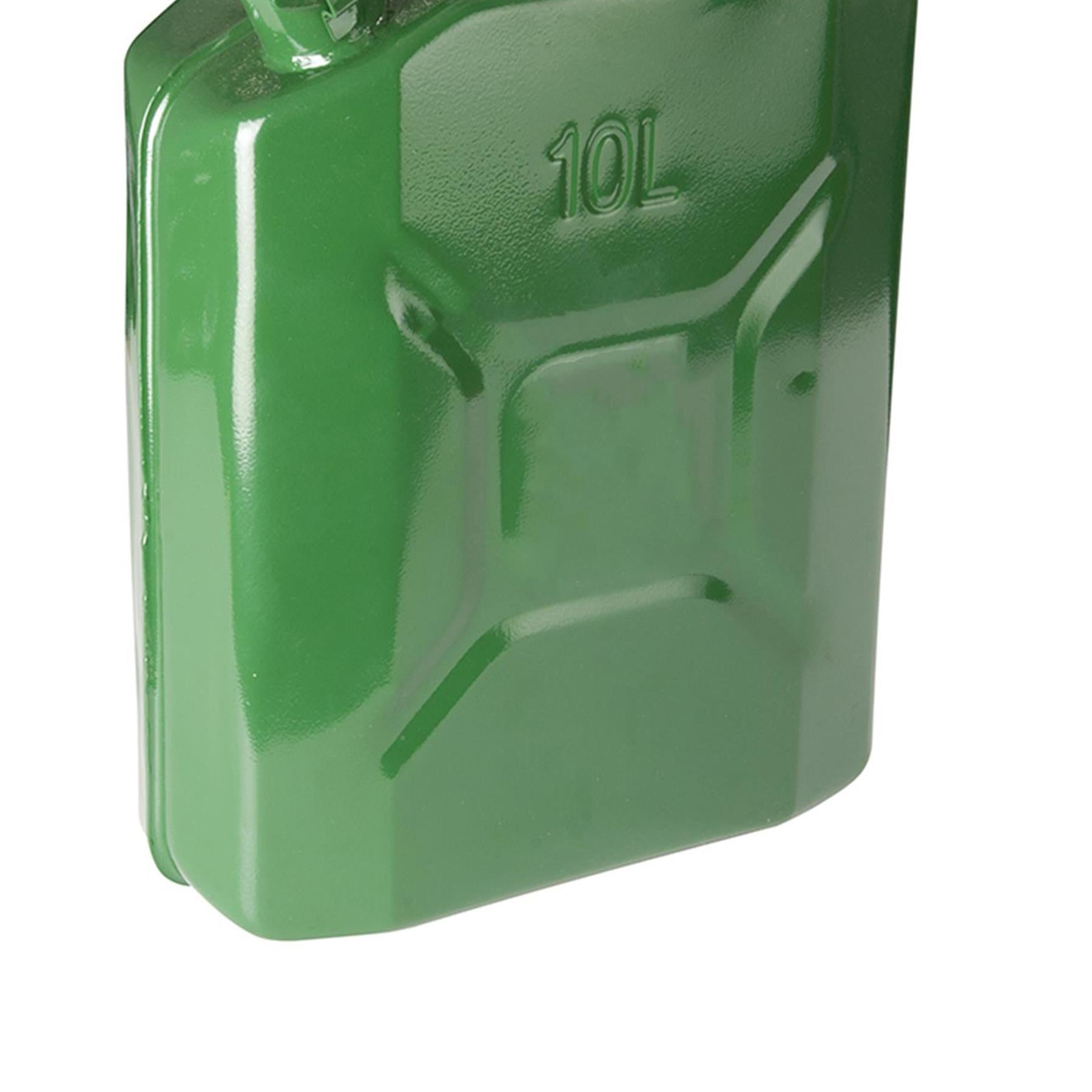 Jerry Can 10Ltr Strong Metal Durable Mechanic Garage Emergency Military Camping