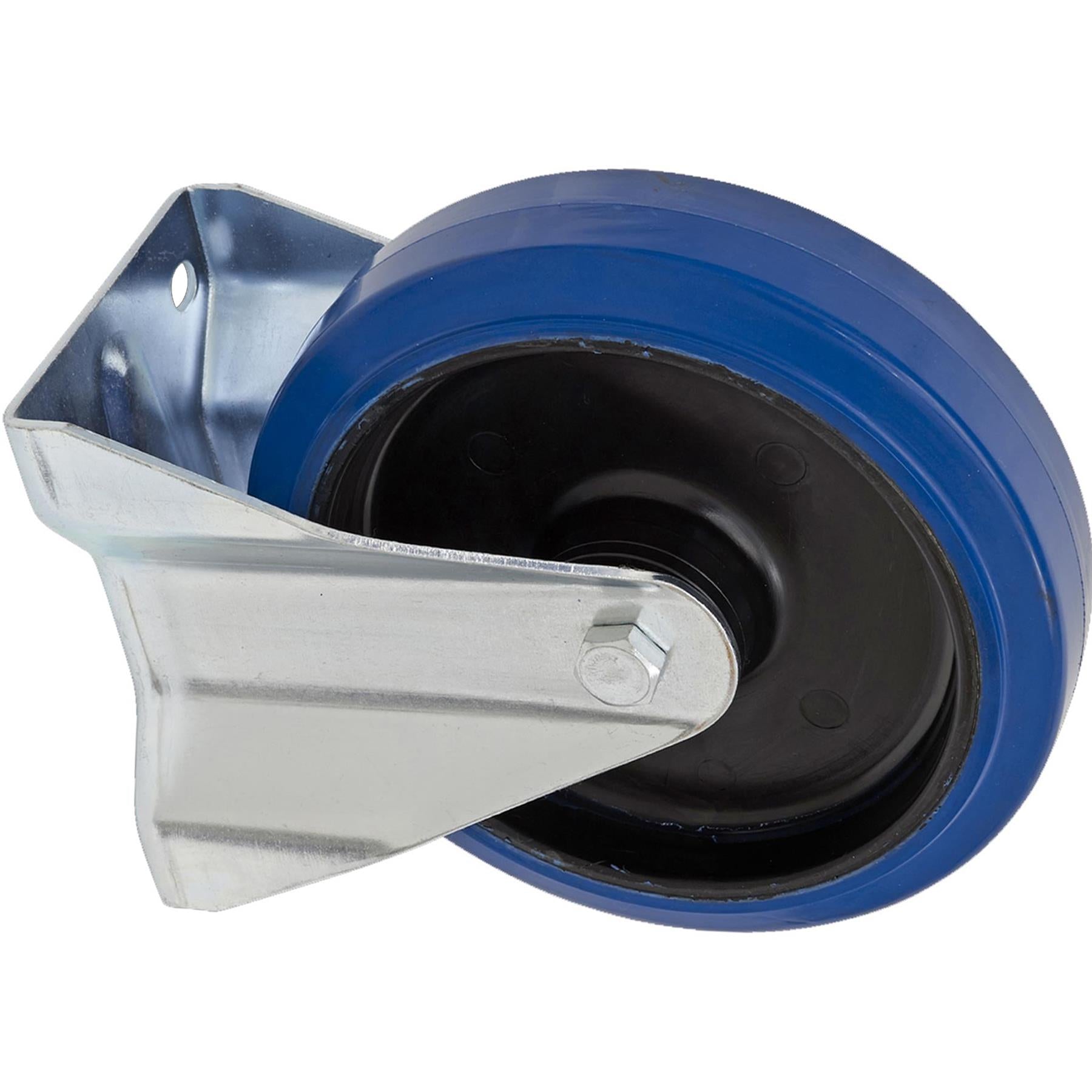 Sealey Heavy-Duty Blue Elastic Rubber Fixed Castor Wheel 200mm