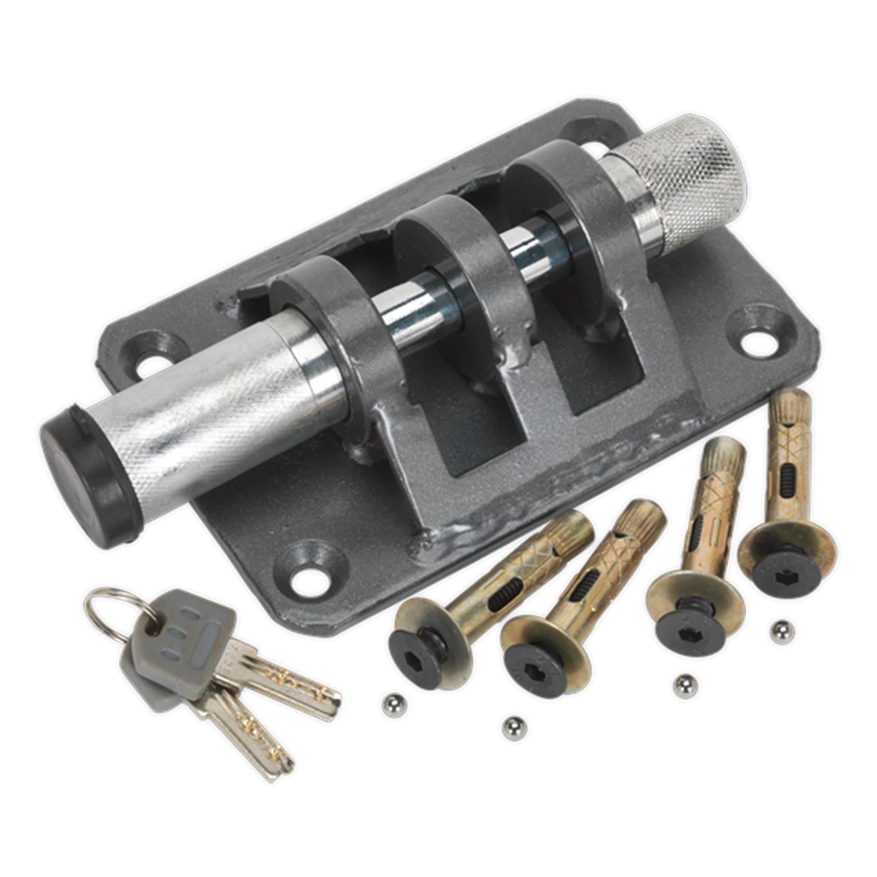 Sealey Motorcycle Locking Ground Anchor - 4 Security Bolts