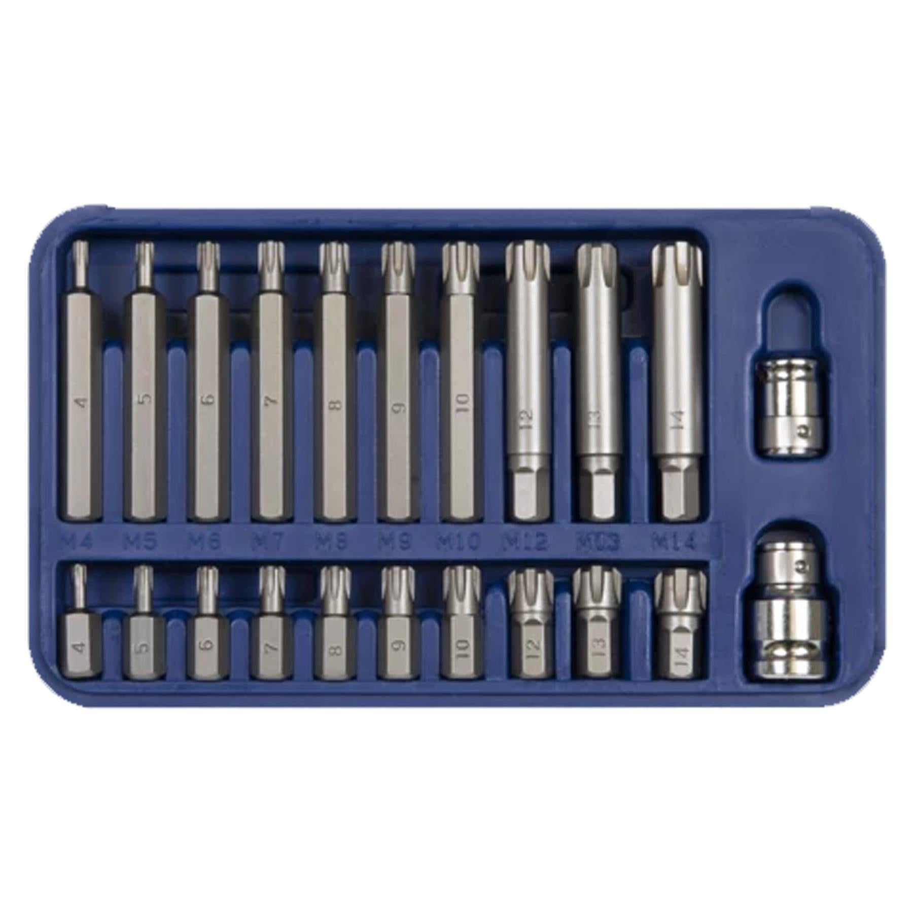 Sealey Ribe Bit Set 22pc 3/8" & 1/2"Sq Drive