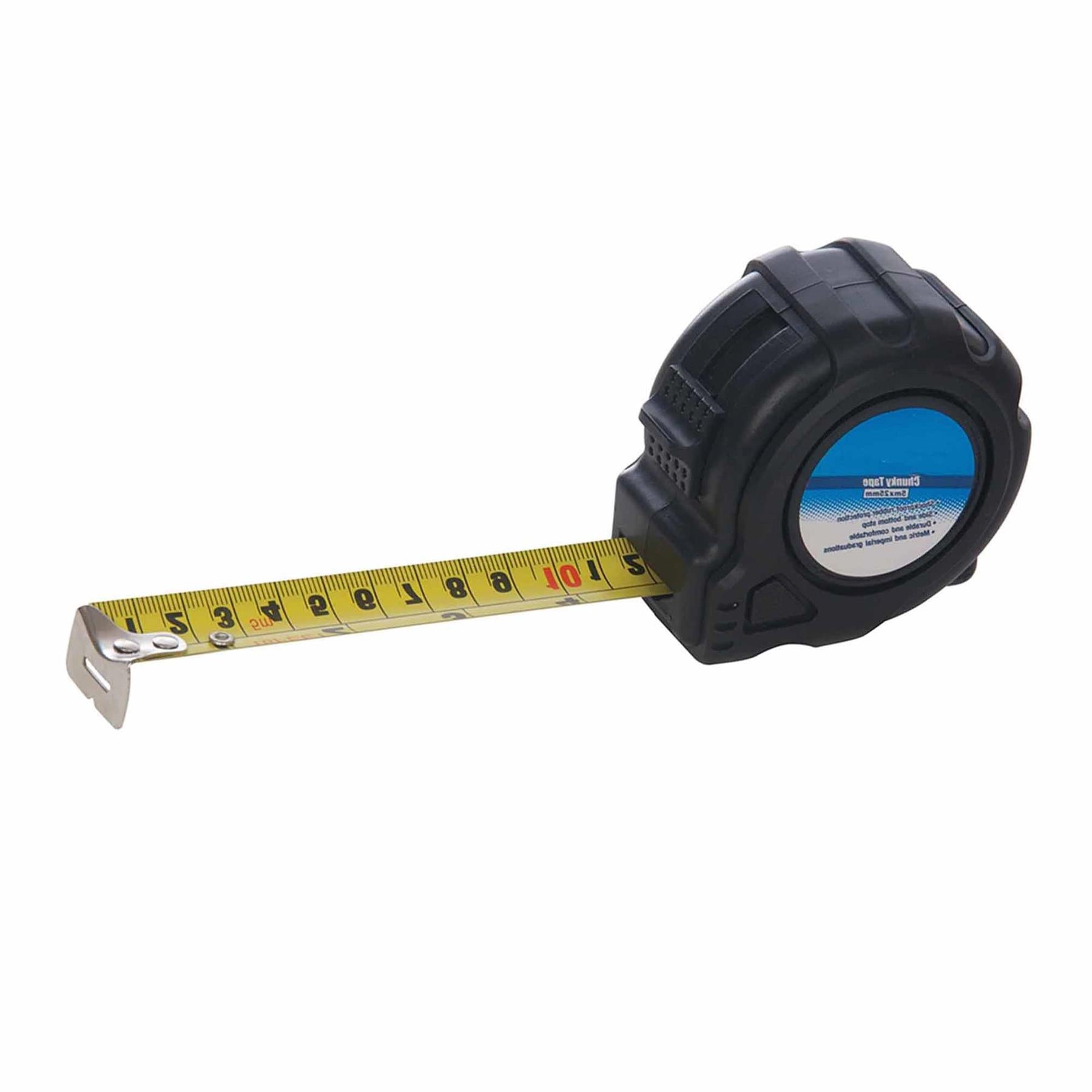 5m x 25mm Tape Measure – Metric & Imperial Measuring–Builders Woodwork DIY