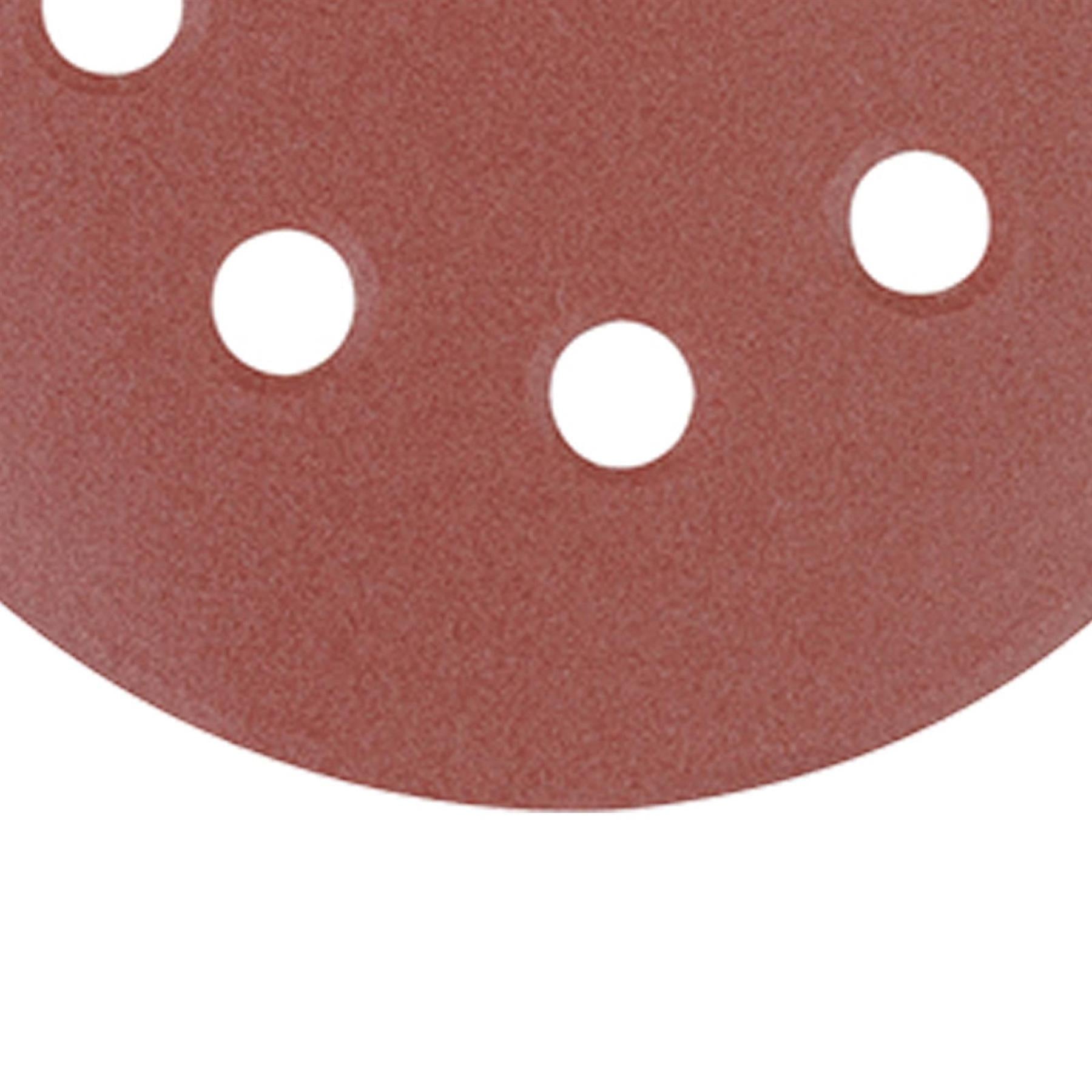 Punched Sanding Discs 125mm 10Pk Grit 240 Hook & Loop Aluminium Oxide New