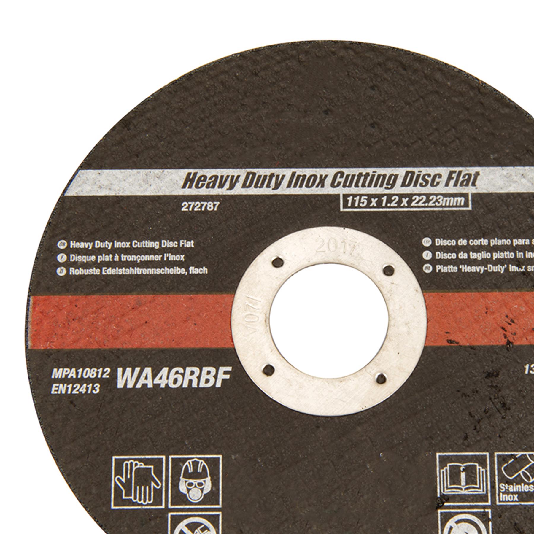 Cutting/Slitting Disc Flat 115 x 1.2 x 22.23mm - Inox Metal & Alloy