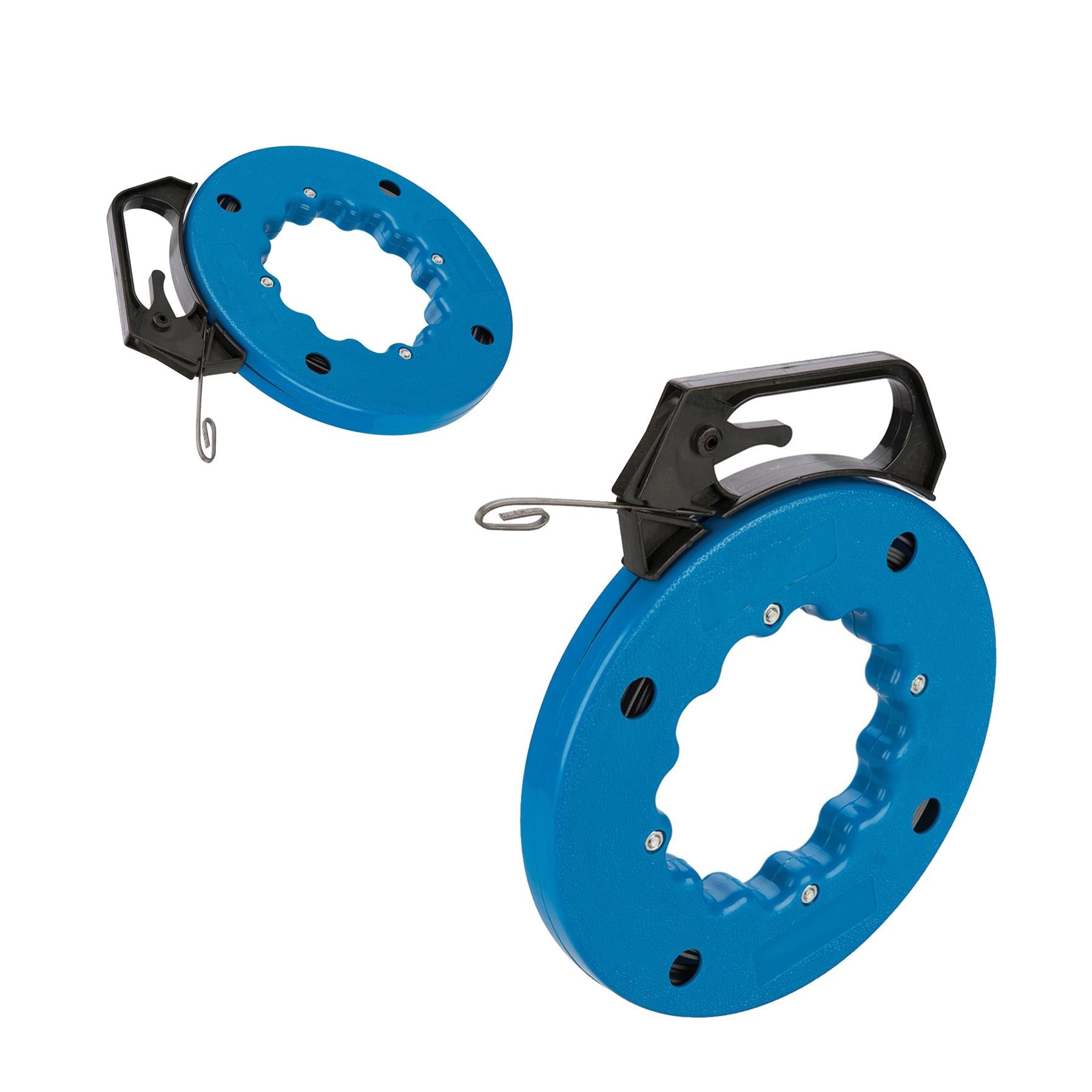 15M Fish Tape Cable Access Electrical Smooth Reeling, Sprung-Steel Fish Tape