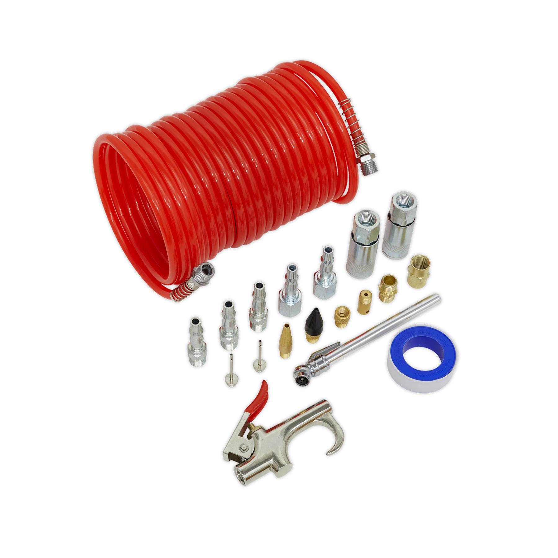 Sealey Air Blow Gun Kit Ø1/4"(6mm) x 7m 19pc
