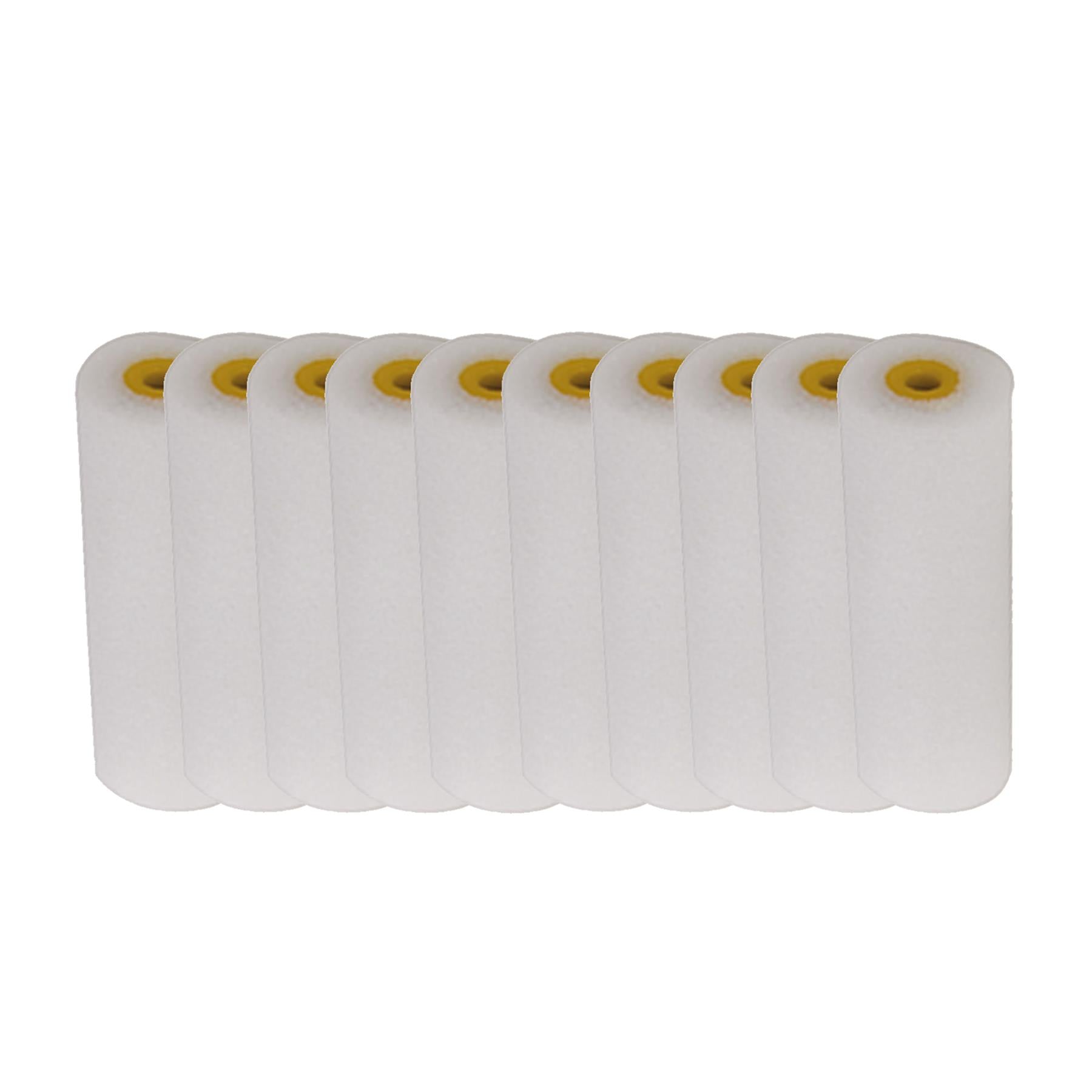 10Pk 100mm Mini Roller Sleeves Suitable For Use With Emulsion Or Gloss