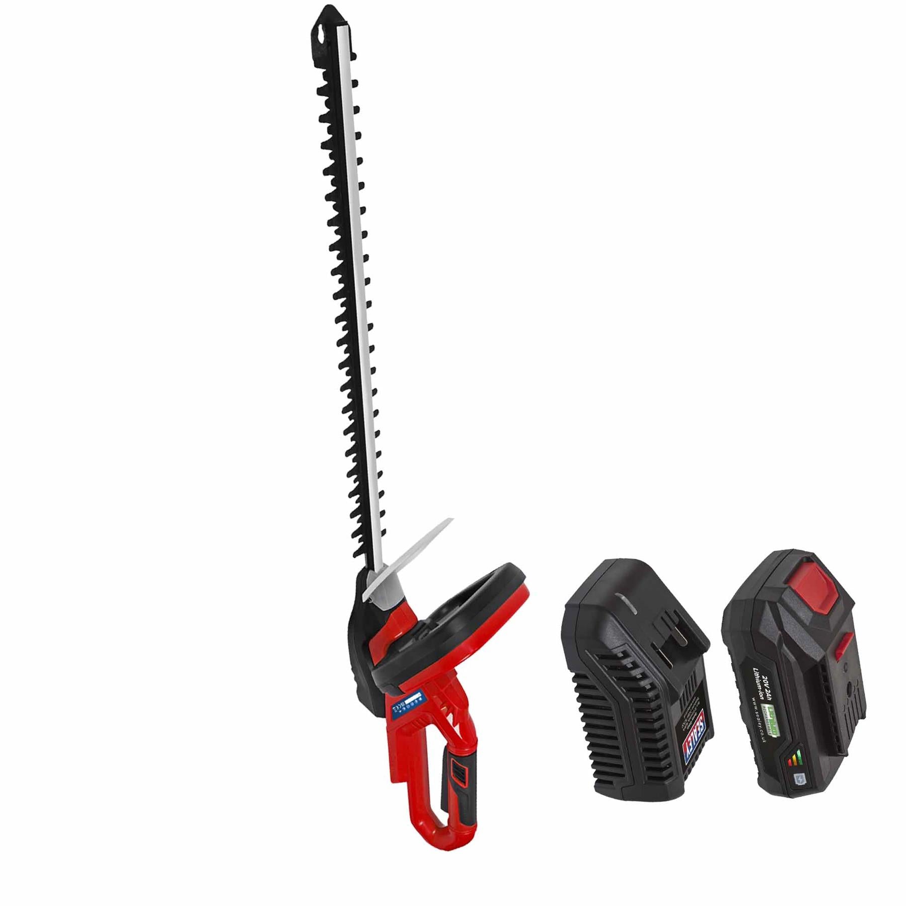Sealey 20V Cordless Hedge Trimmer with 2Ah Battery + Fast Charger