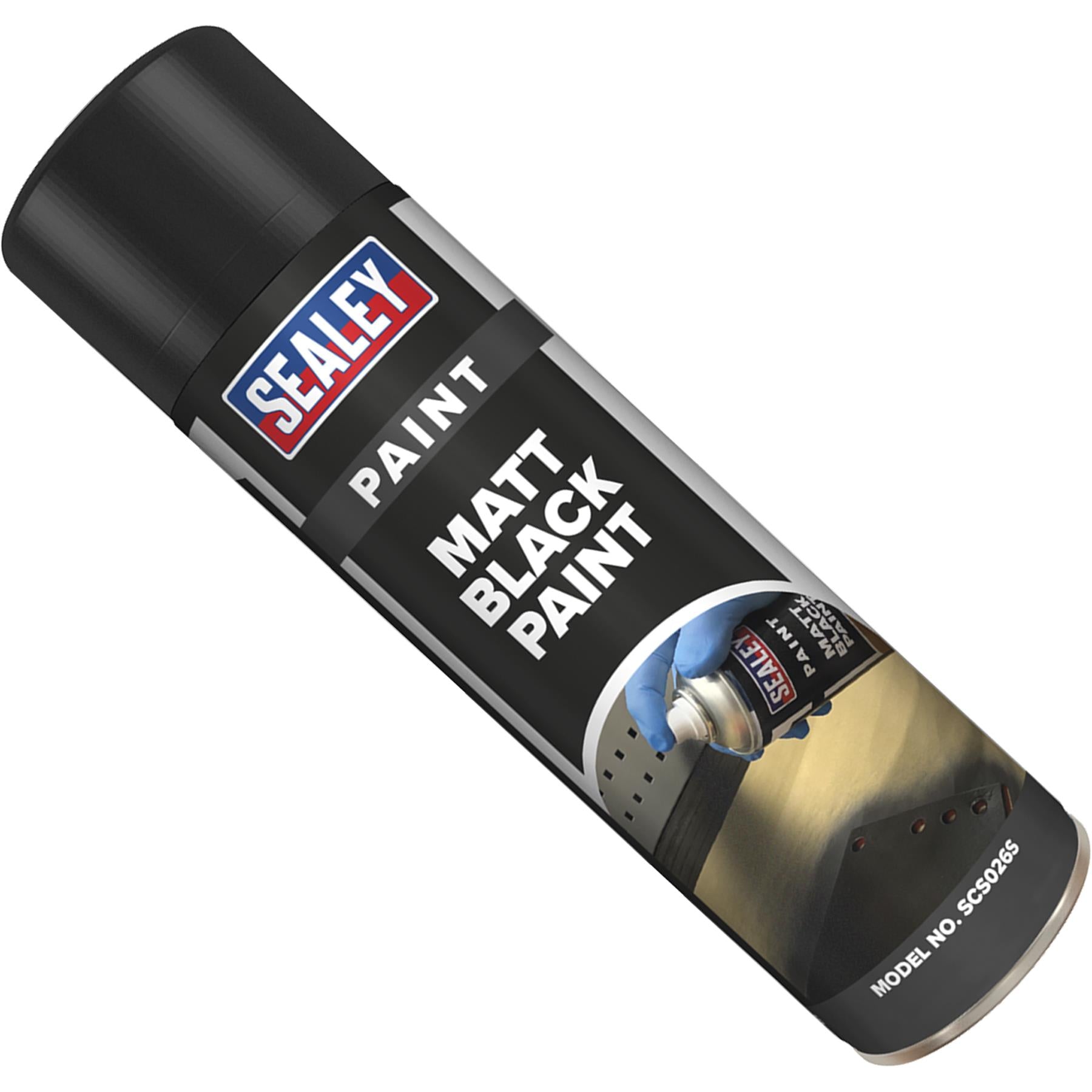 Sealey Black Matt Paint 500ml Single
