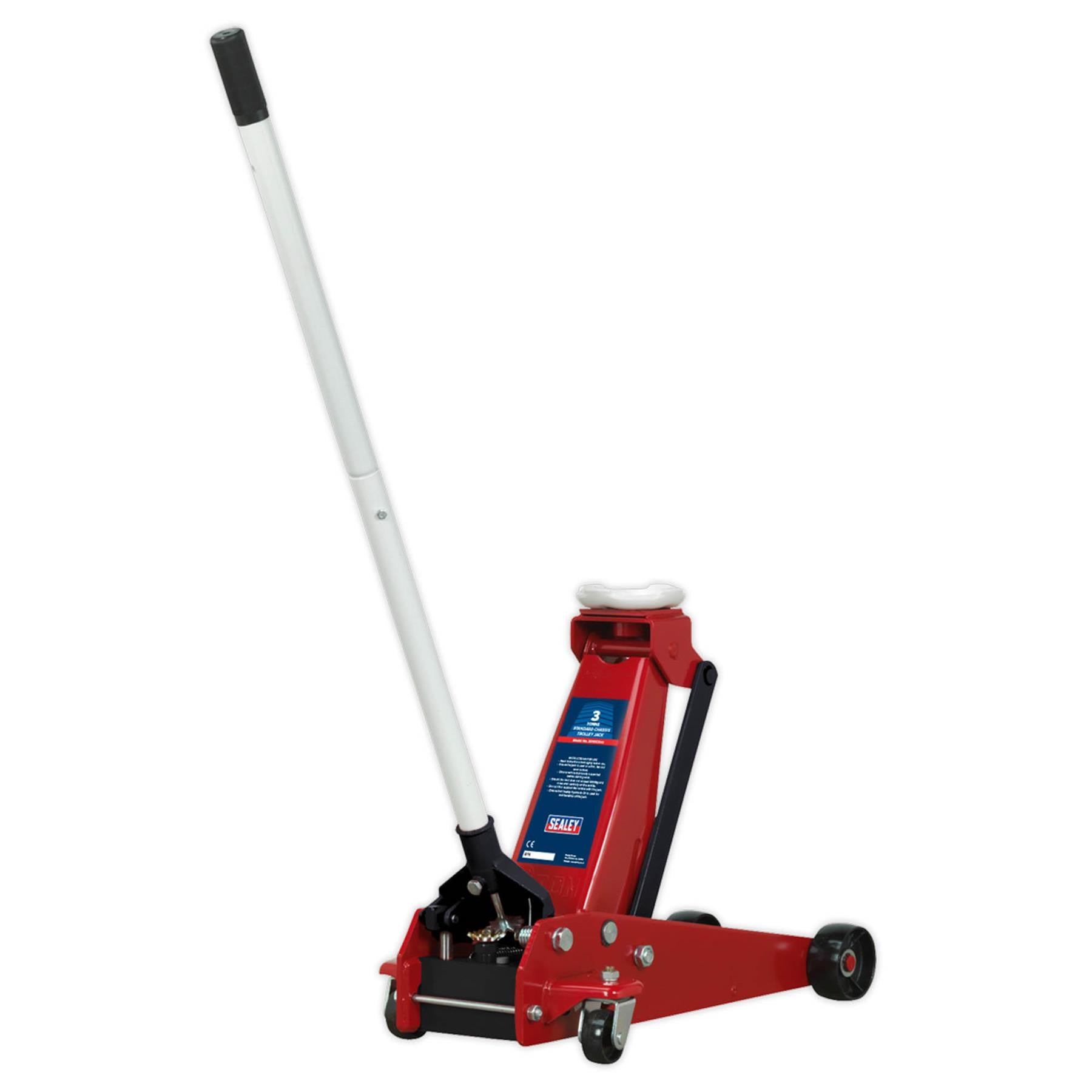 Sealey Trolley Jack 3t Standard Chassis with Axle Stands (Pair)