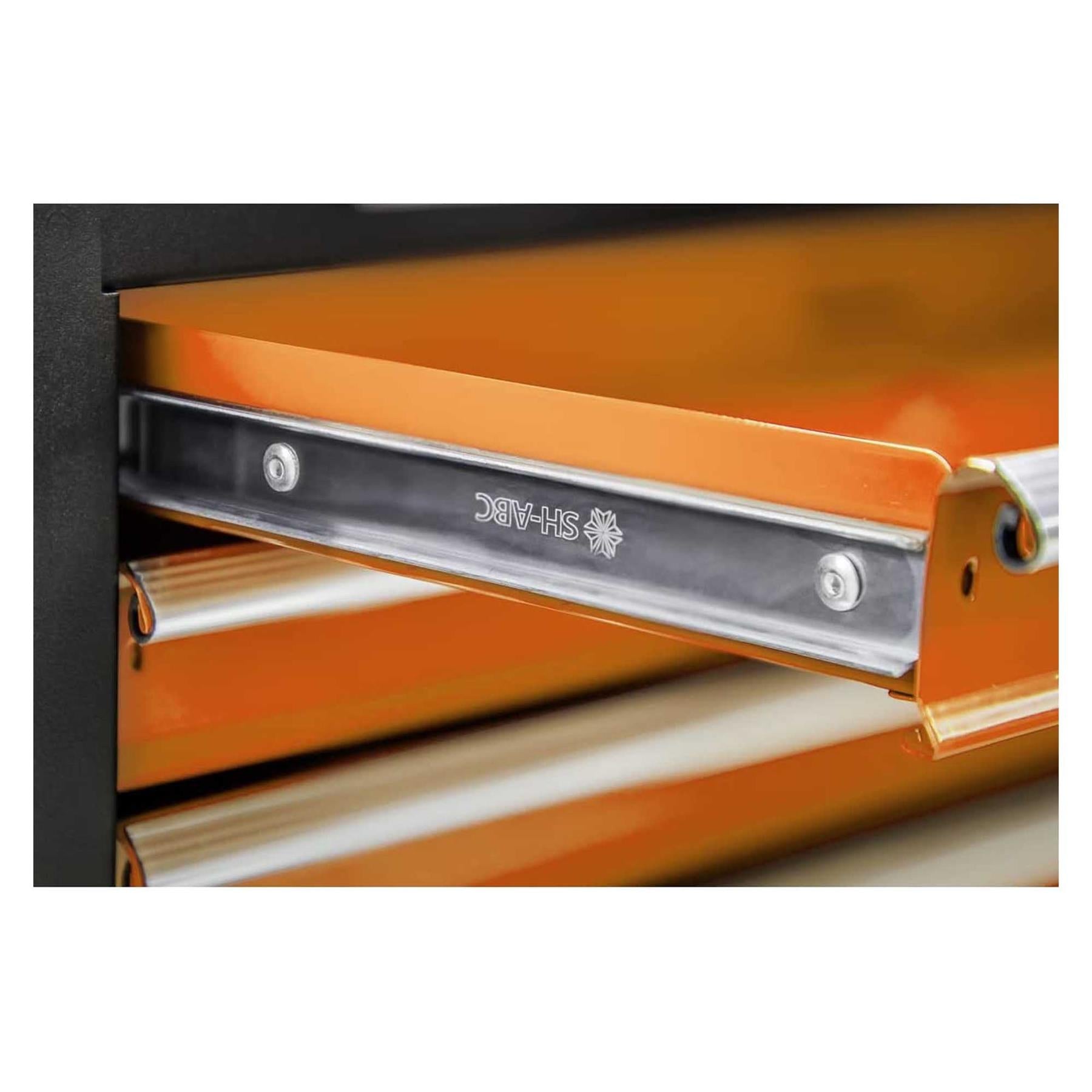 Sealey Topchest & Rollcab Combination 6 Drawer with Ball-Bearing Slides - Orange