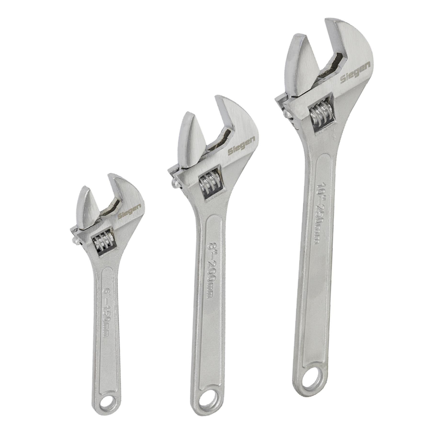 Sealey Adjustable Wrench Set 3pc 150, 200 & 250mm