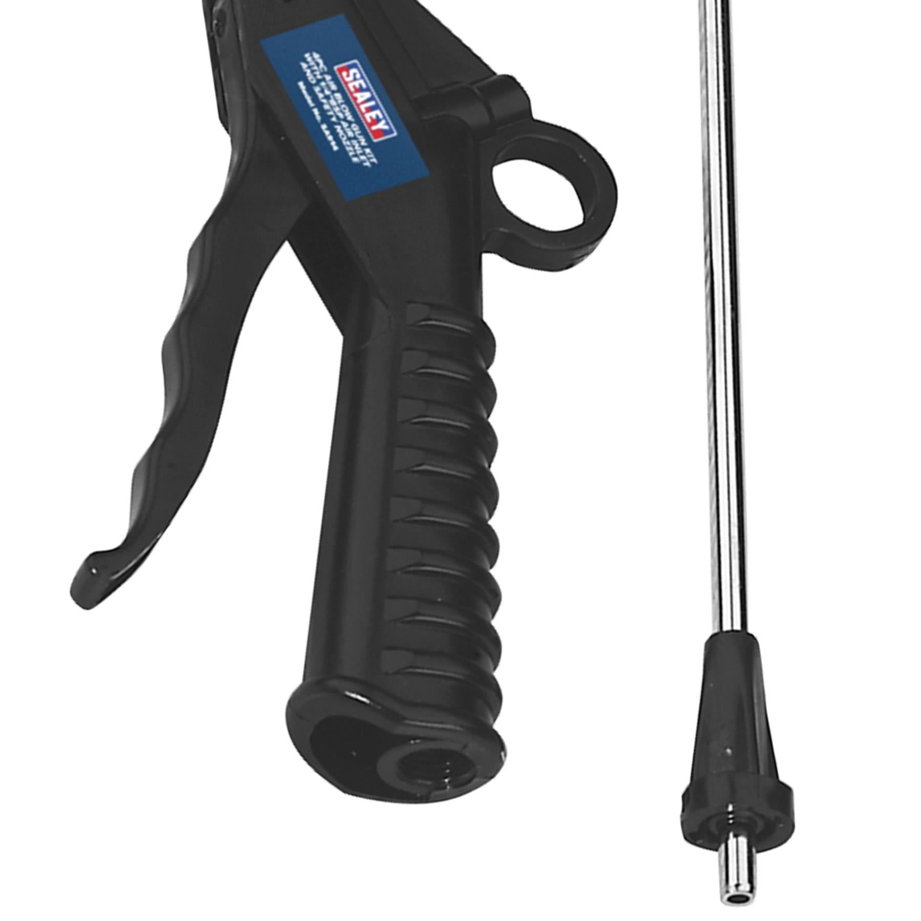 Sealey Air Blow Dust Gun with Safety Nozzle & 2 Extensions 1/4" BSP