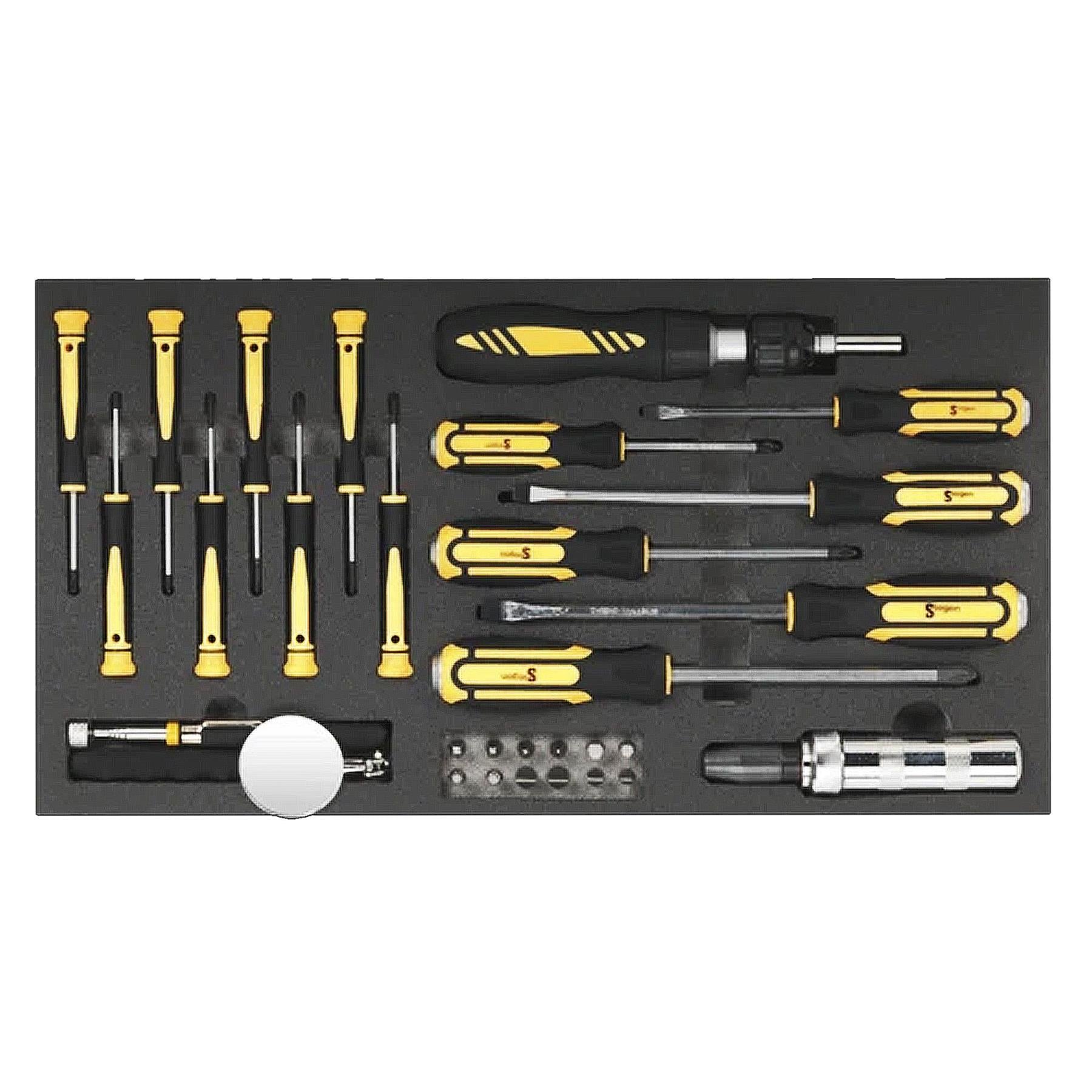 Sealey Tool Tray with Screwdriver Set 36pc