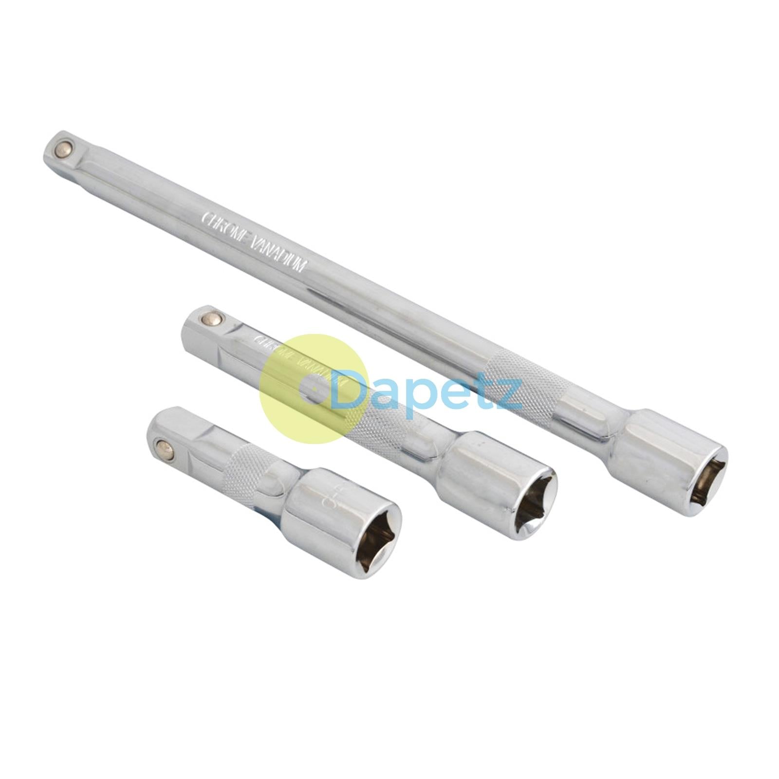 BlueSpot 3 Piece Spring Loaded 1/2 Inch Extension Bar Set 3, 5 and 10 Inch