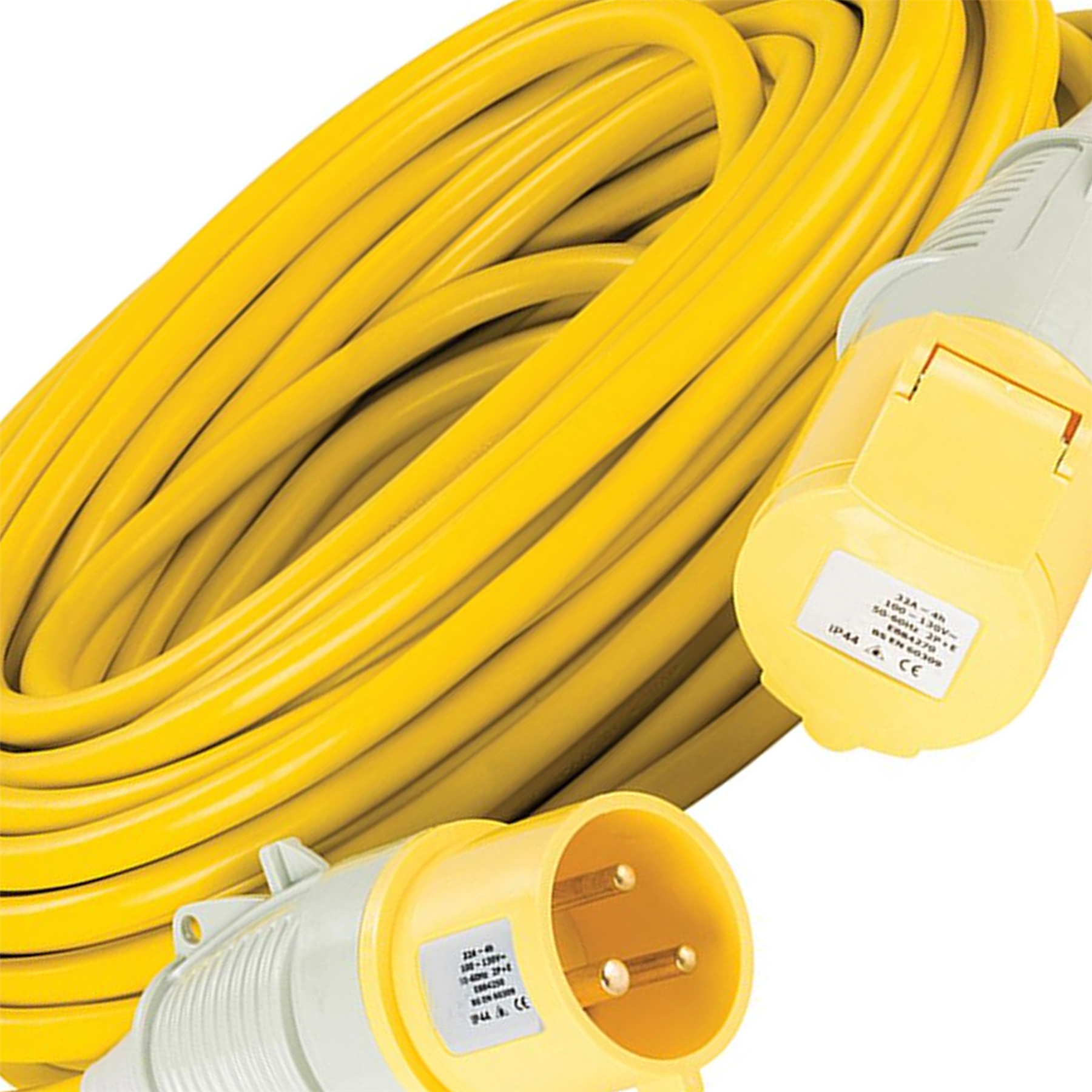 Defender Extension Lead Yellow 4mm2 32A 25m 110V