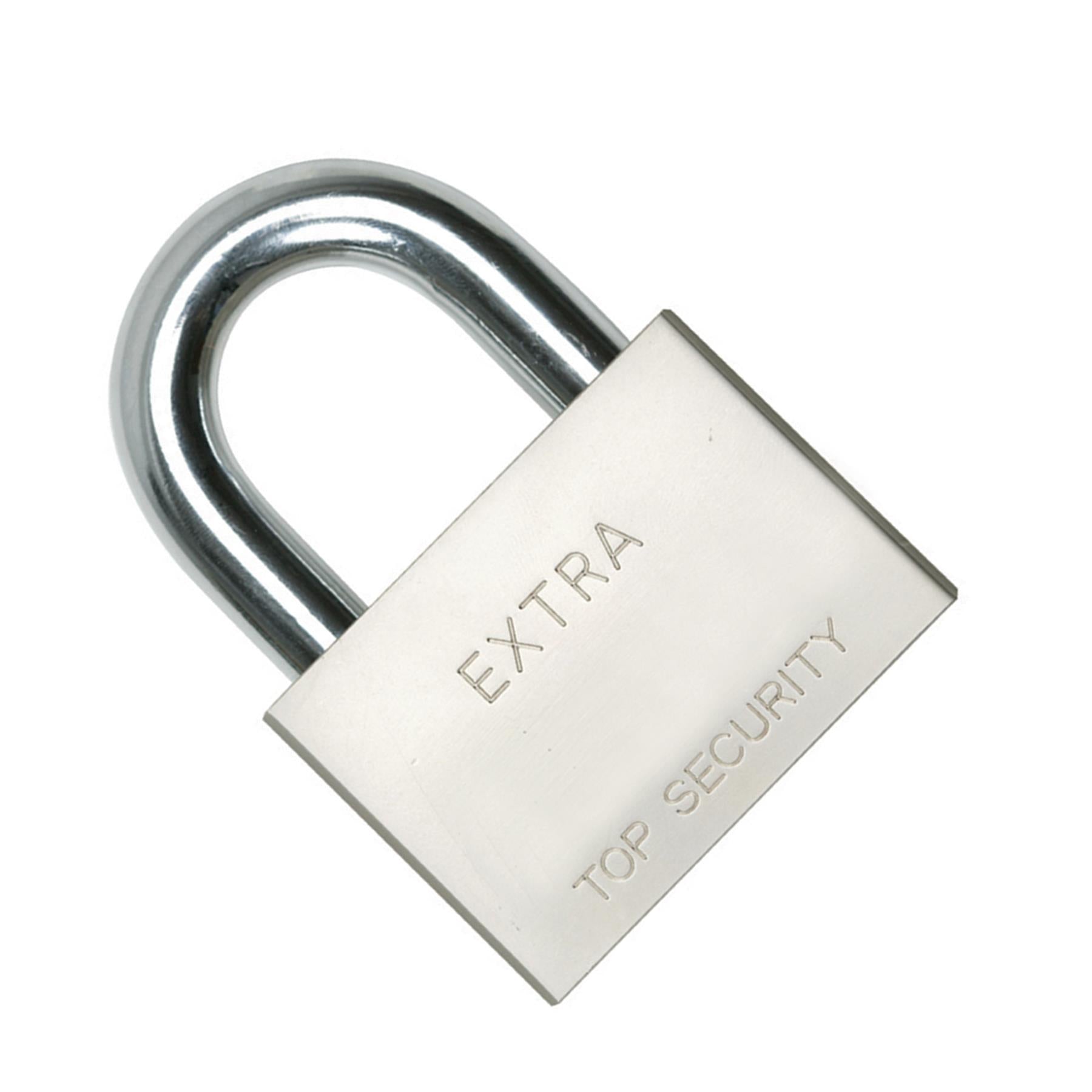 Heavy Duty Steel Padlock - 40mm Strong Home Office Travel Safety Security 3 Keys