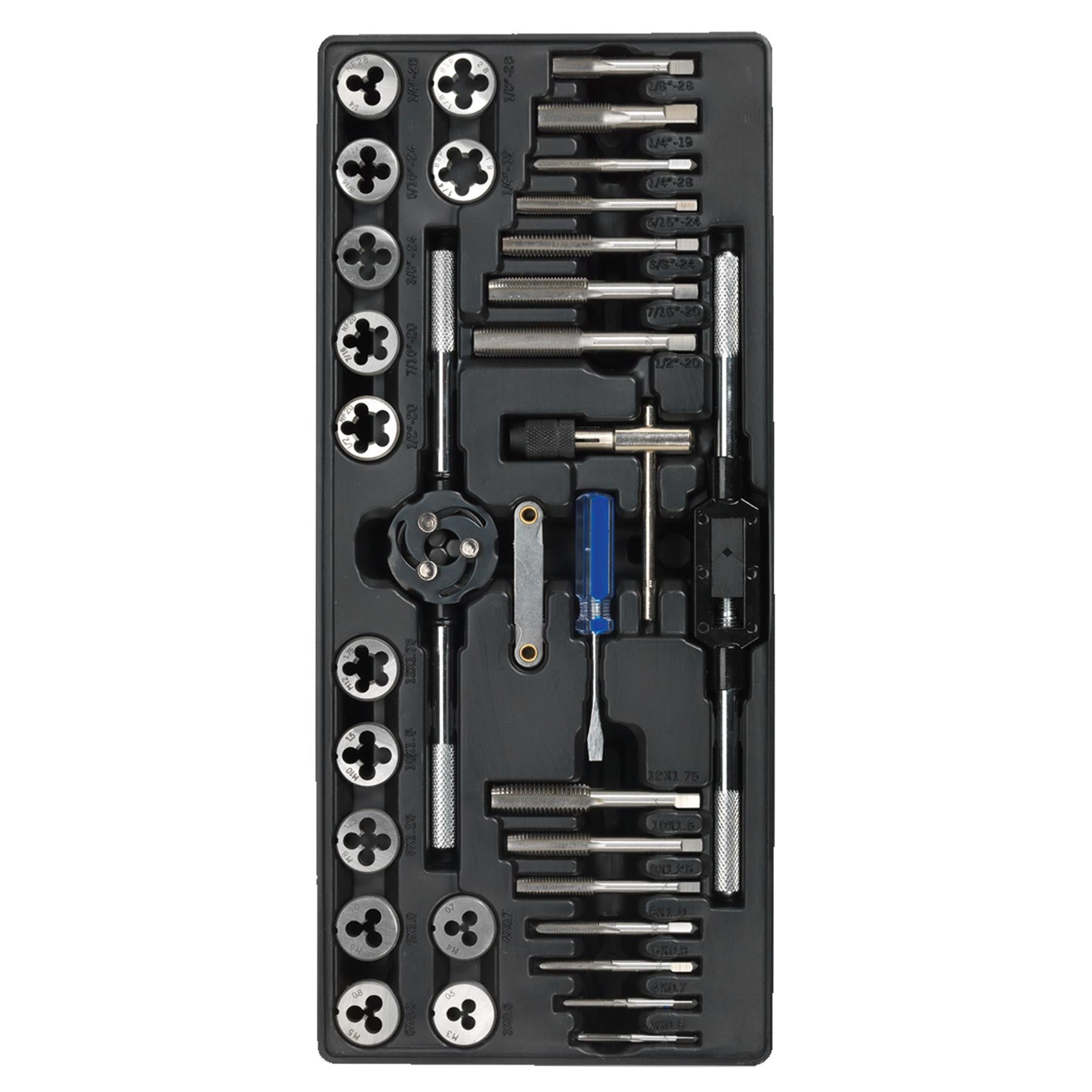 Tool Tray with Tap & Die Set 33pc With Lifetime GuaranteeSealey