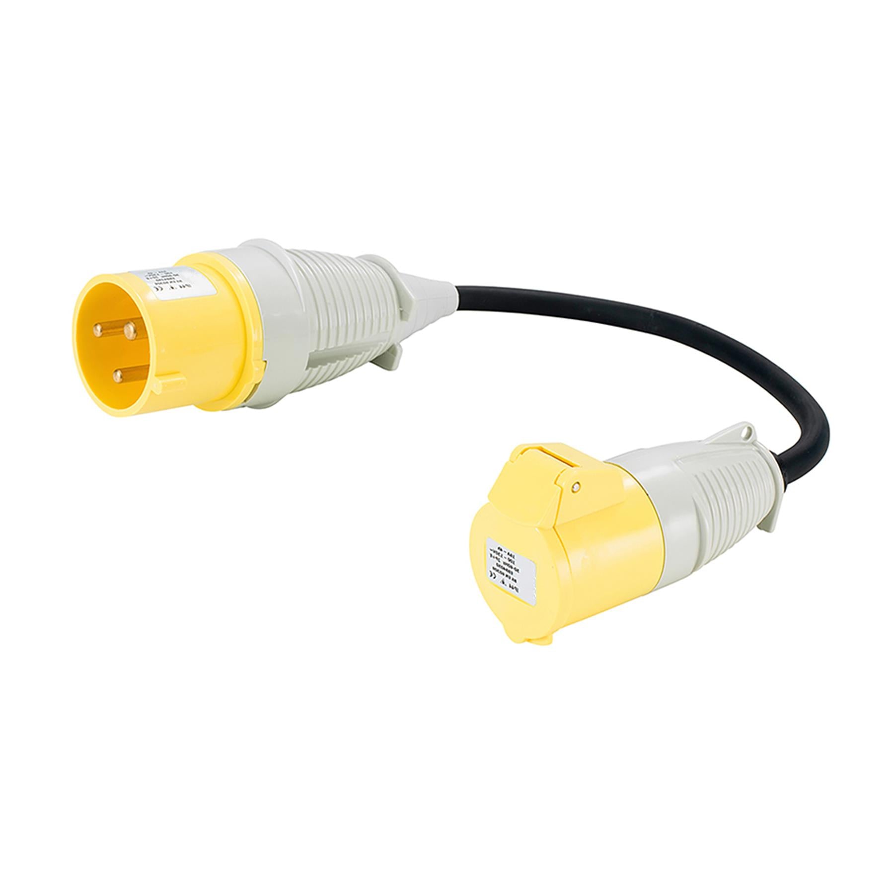 Defender Fly Lead Converter 32A - 16A Single Socket 110V