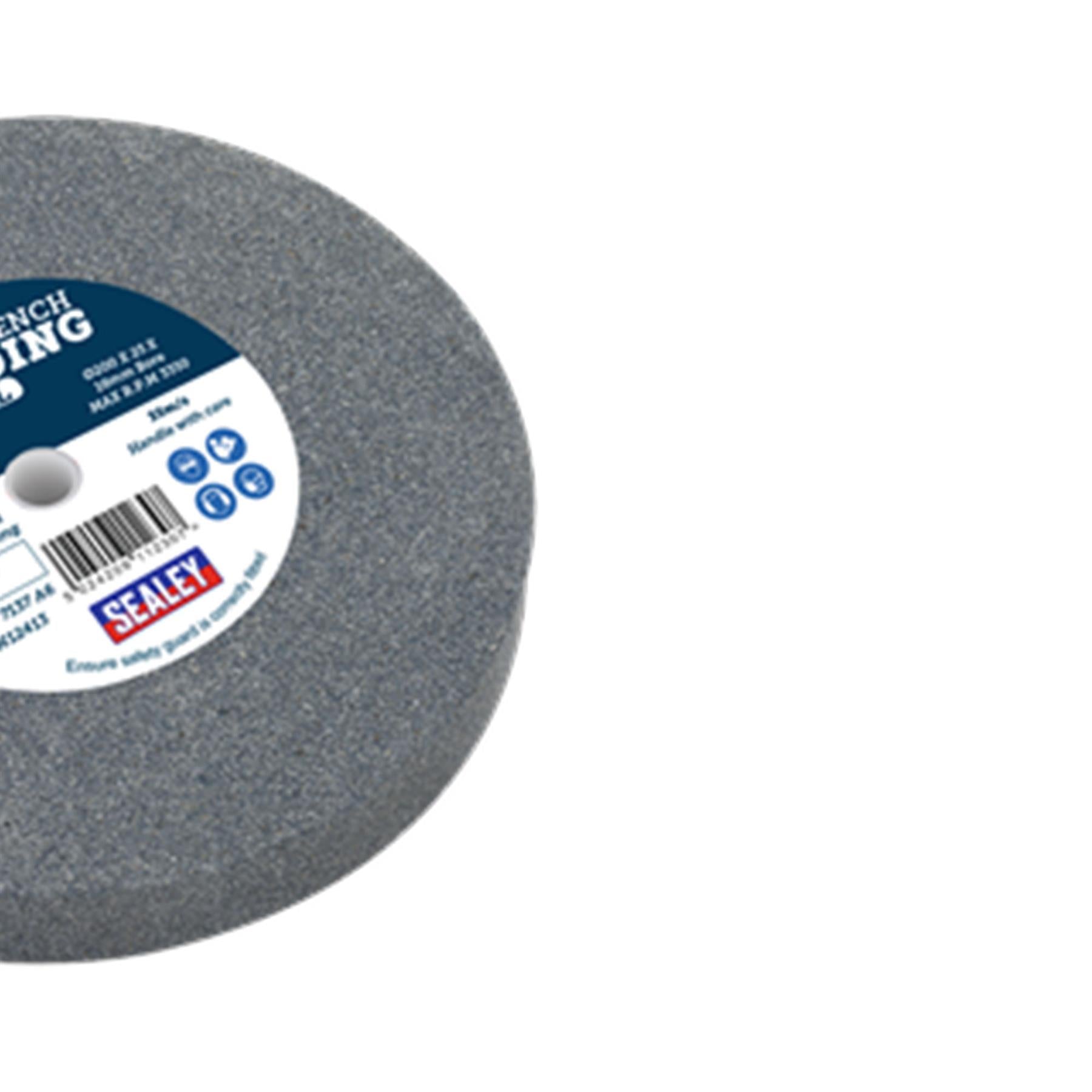 Sealey Grinding Stone �200 x 25mm 16mm Bore A36Q Coarse