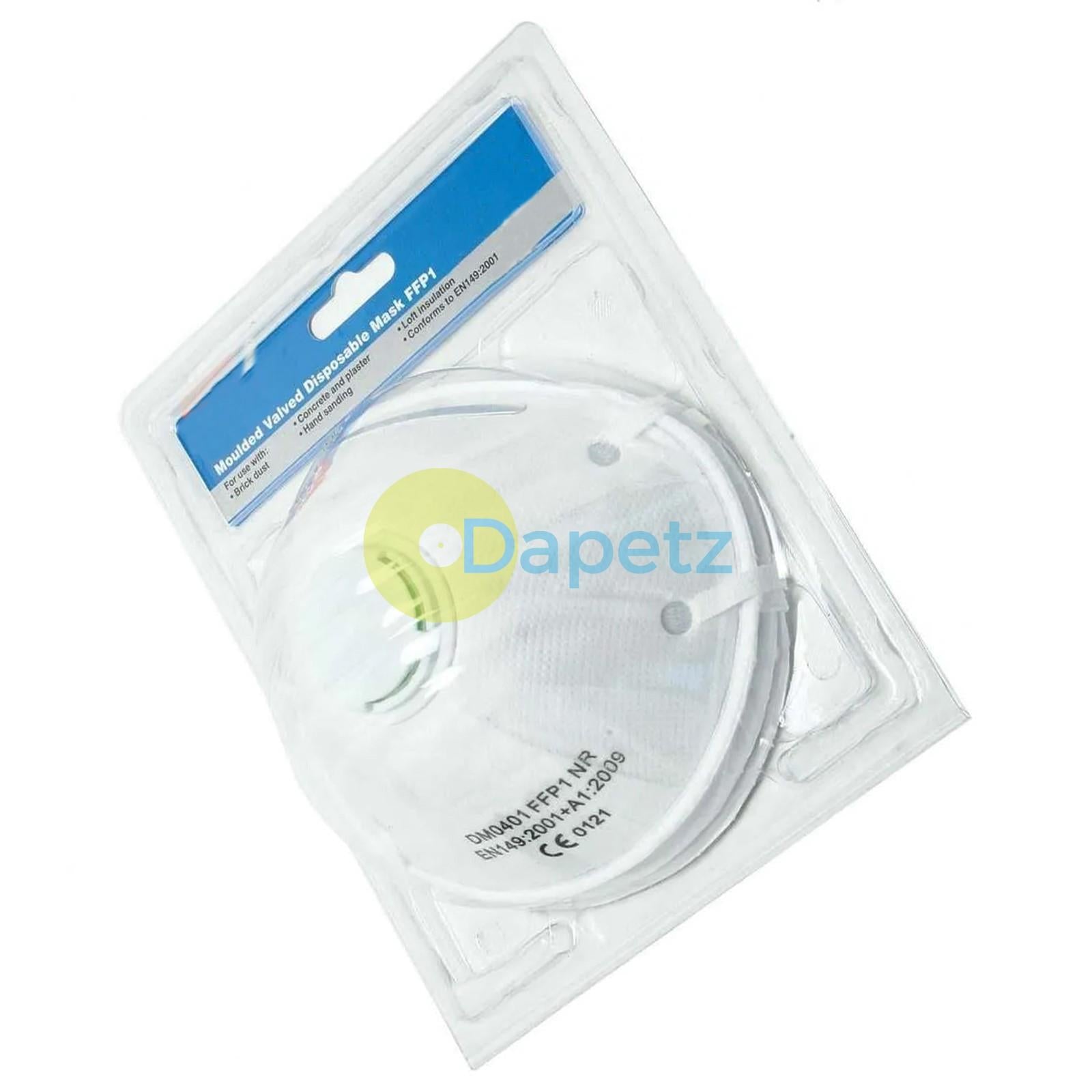 Disposable Face Mask Dust Respirator Moulded Valved FFP1 N80 Protection 9 Pcs