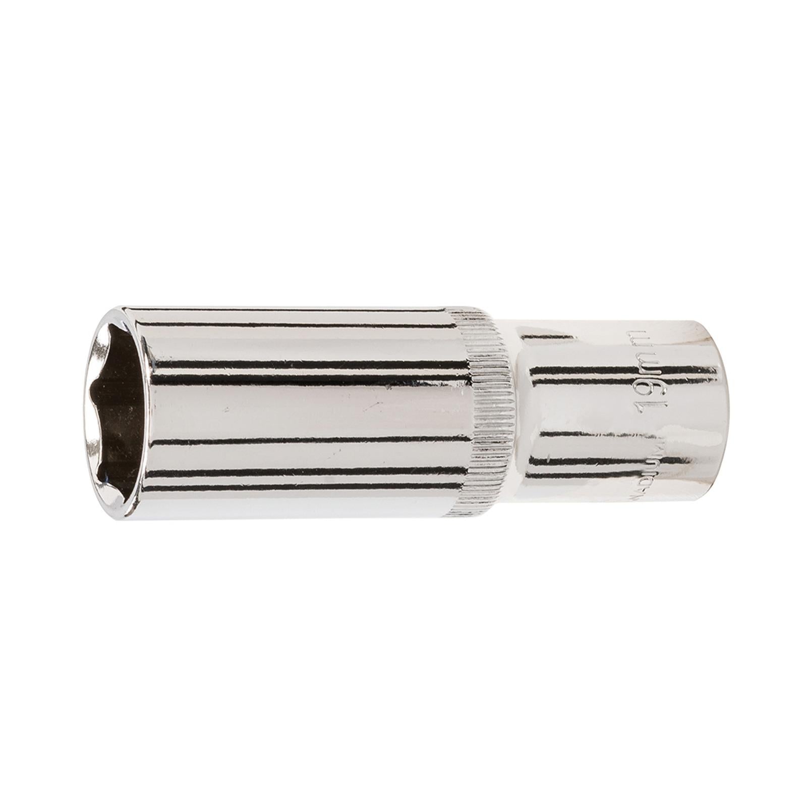 Quality Socket 1/2" Shallow Deep Drive Metric 19mm Long Hex Wrench