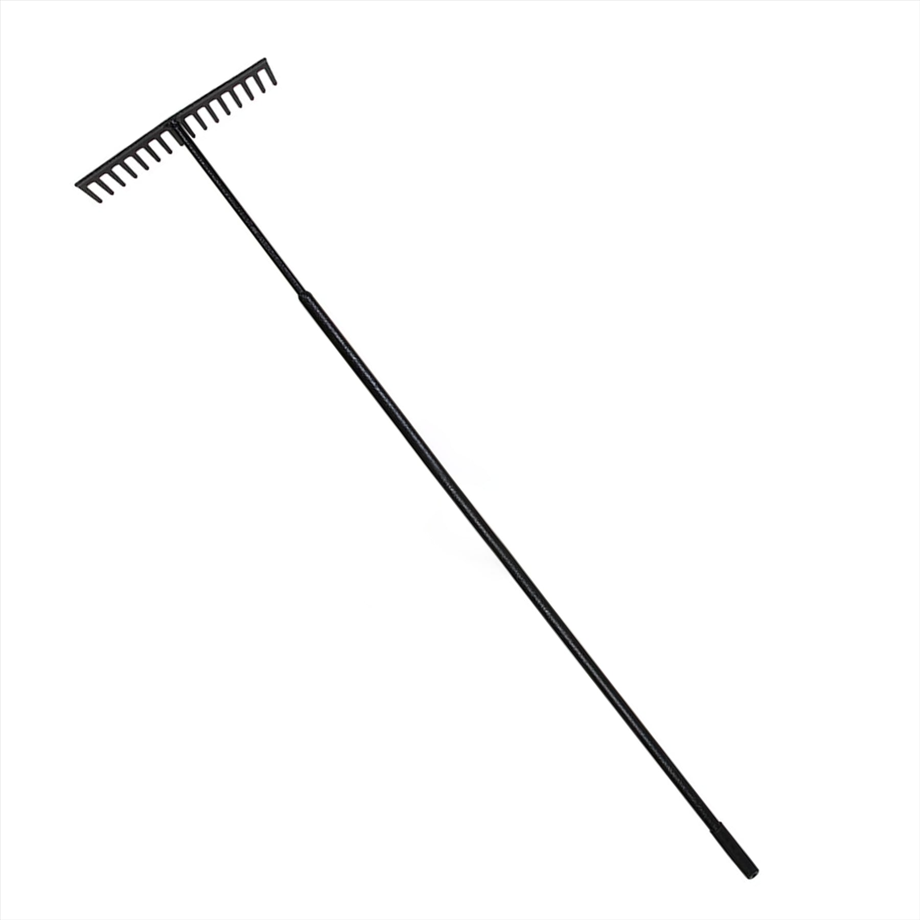 16 Tines Forged & Powder-Coated Steel Rake Tubular Steel Handle Agriculture Gardening